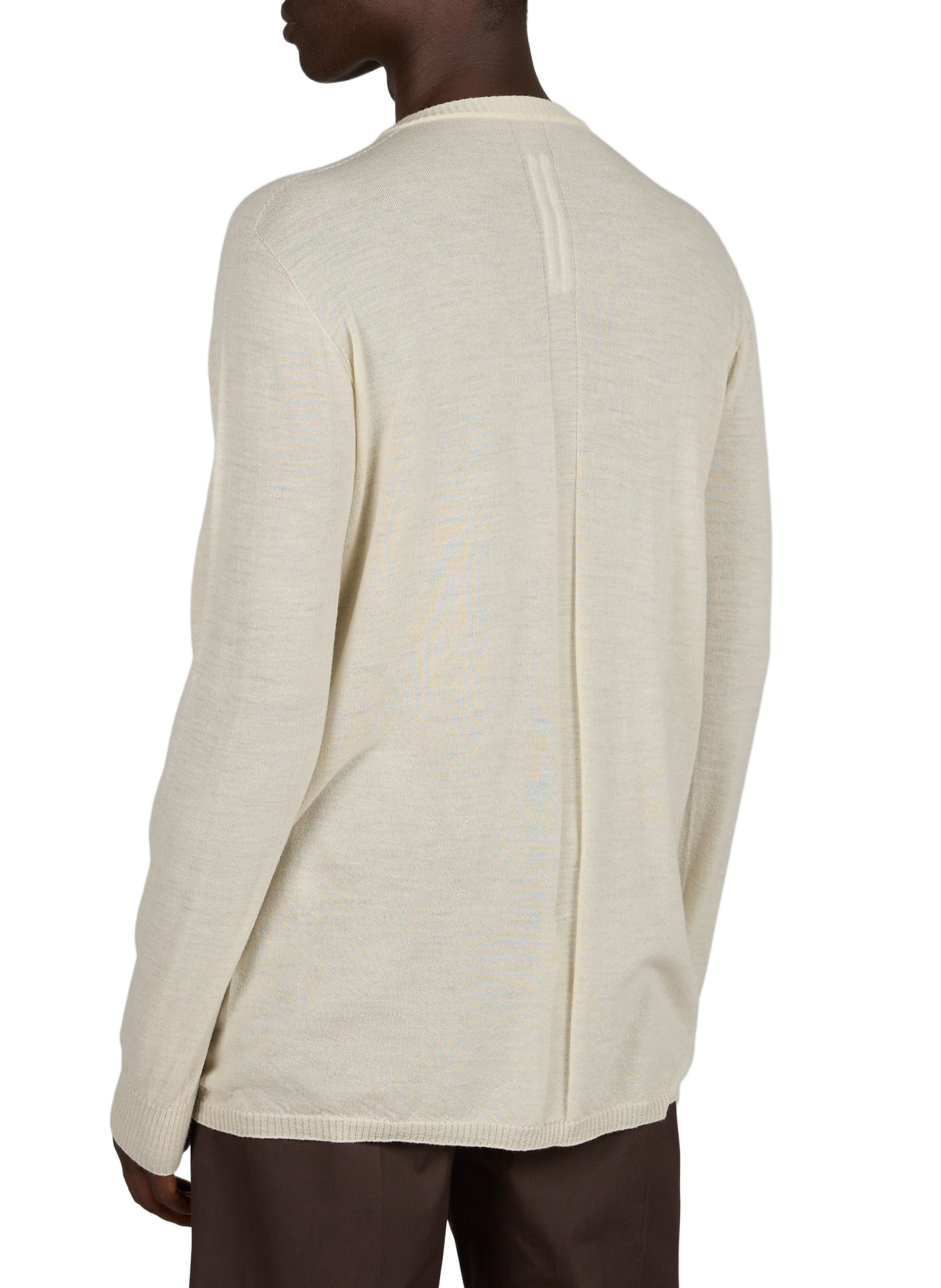 Pull droit fin en laine RICK OWENS Beige