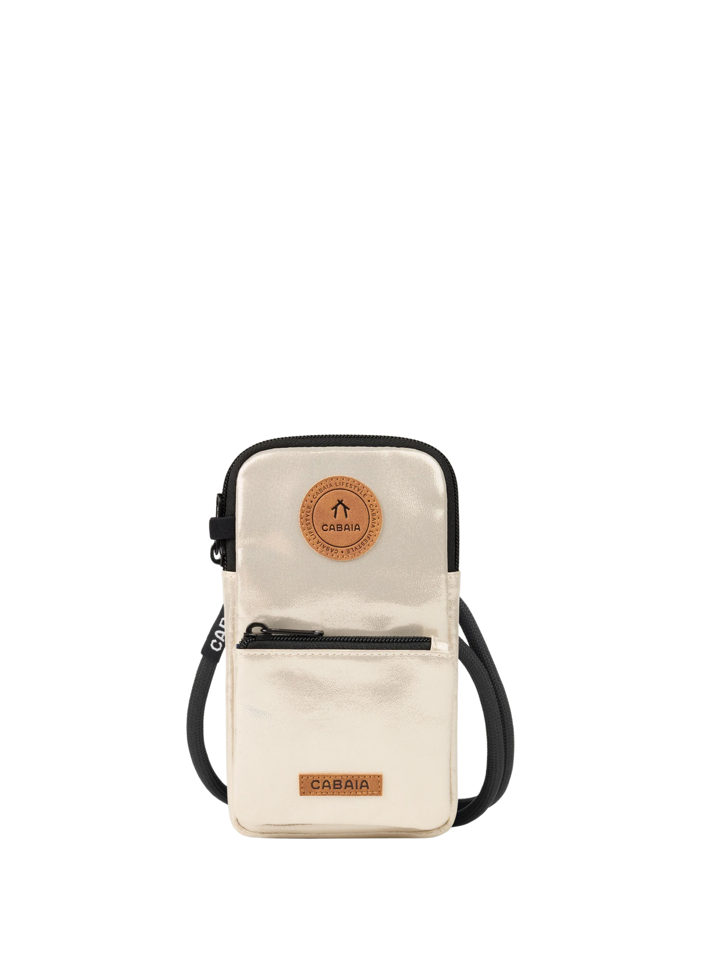 Sac de téléphone brillant CABAIA Beige