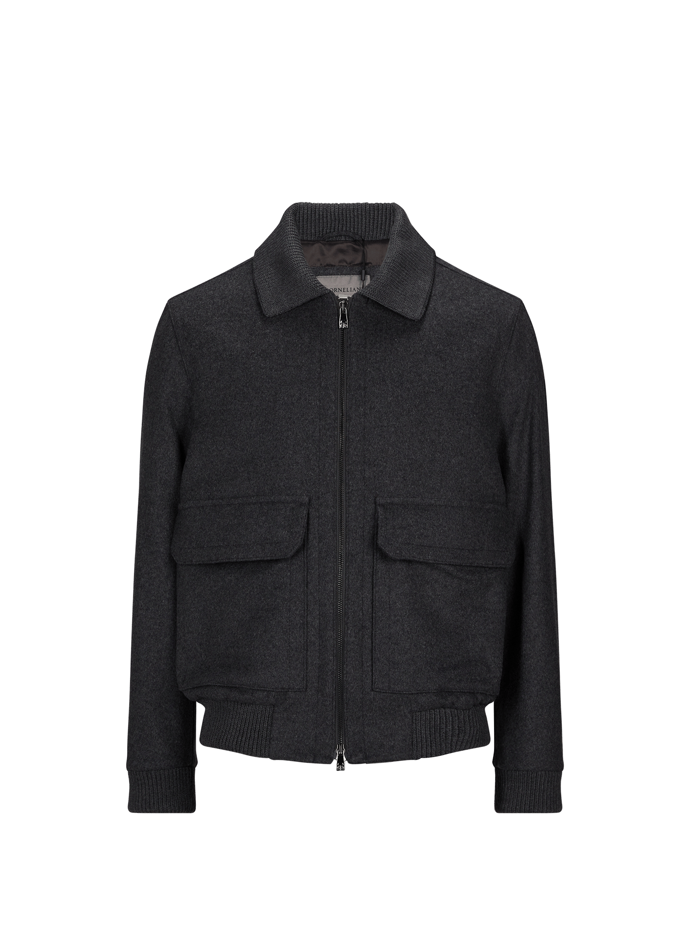 Straight jacket in blended wool CORNELIANI Grey