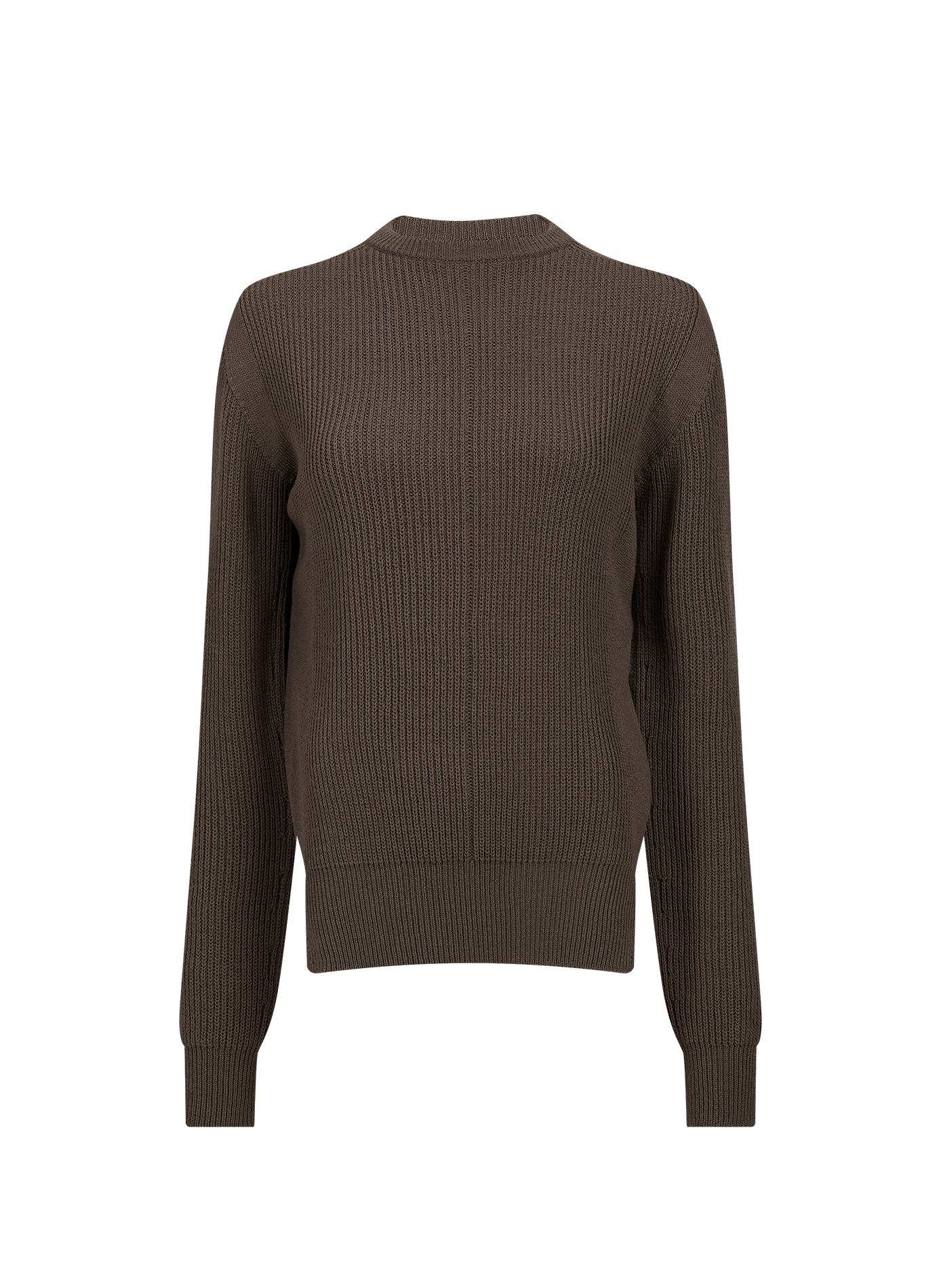 Round neck wool knit sweater RICK OWENS Brown