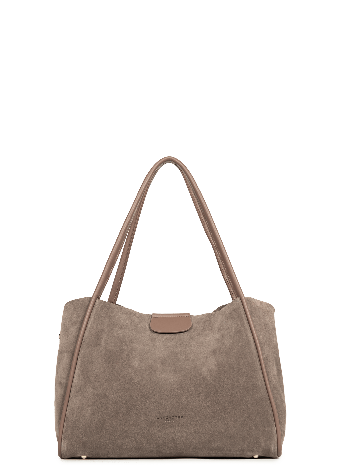 Grand sac cabas épaule - suède ida LANCASTER Marron