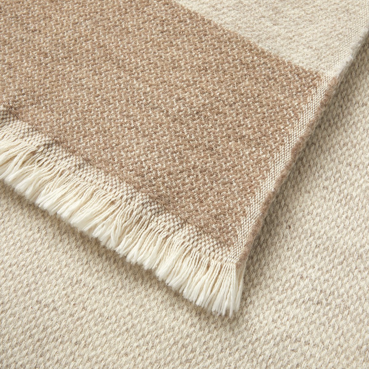Plaid en coton, loop BOSS HOME Beige