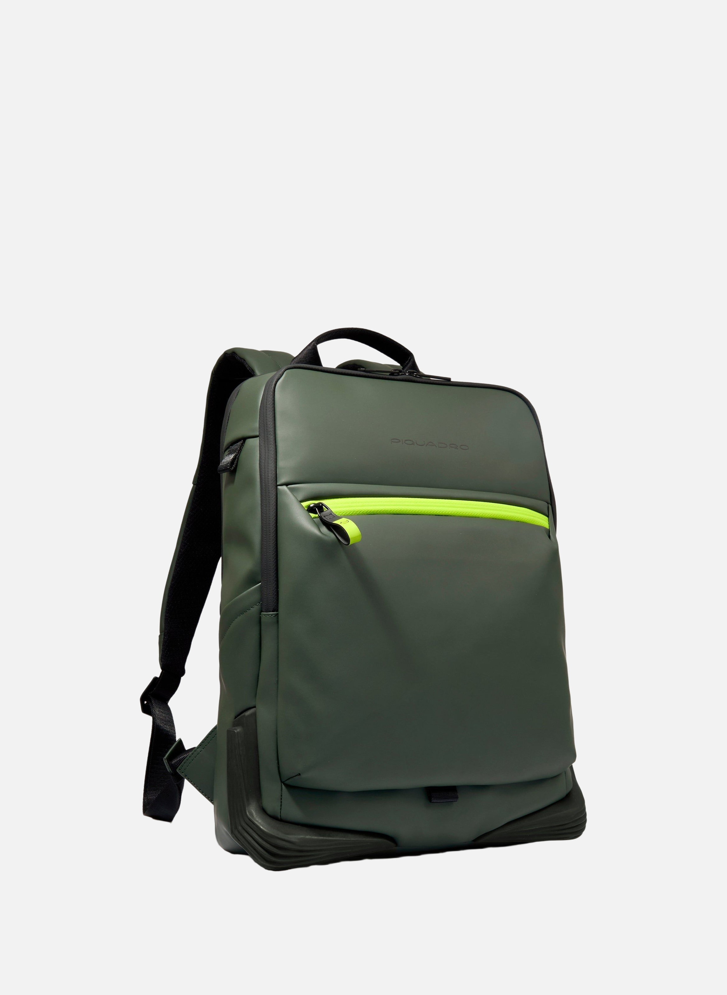 Water resistant computer 15,6" backpack PIQUADRO Green