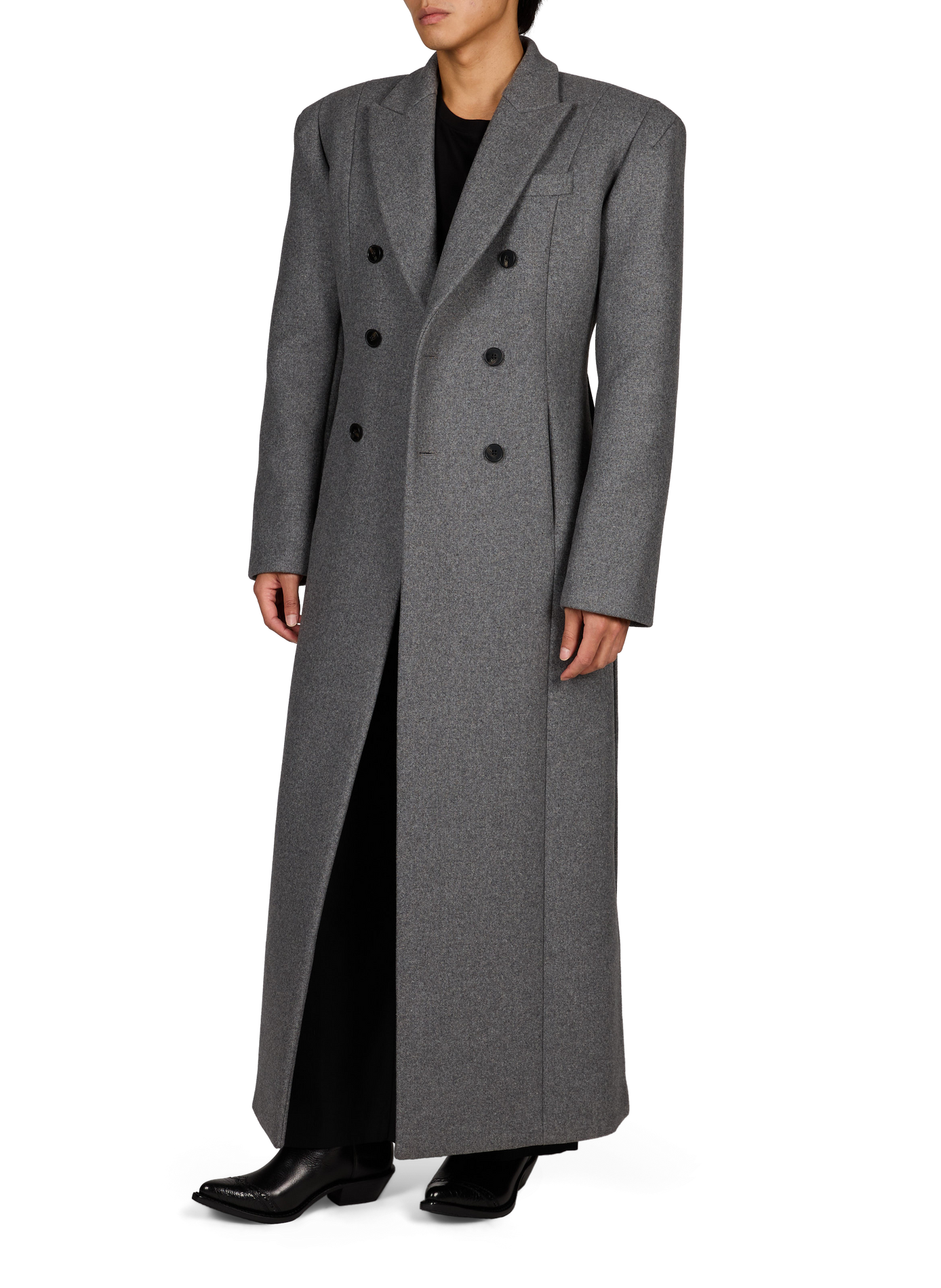 Long wool-blend coat LOUIS GABRIEL NOUCHI Grey