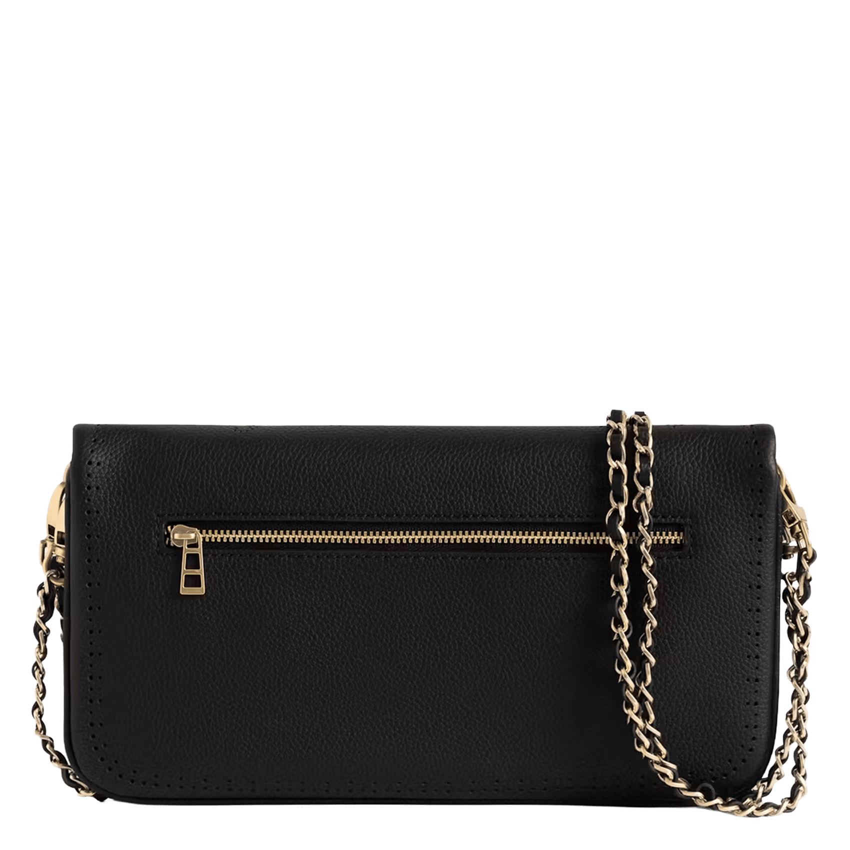 Sac bandoulière à strass en cuir rock ZADIG&VOLTAIRE Noir