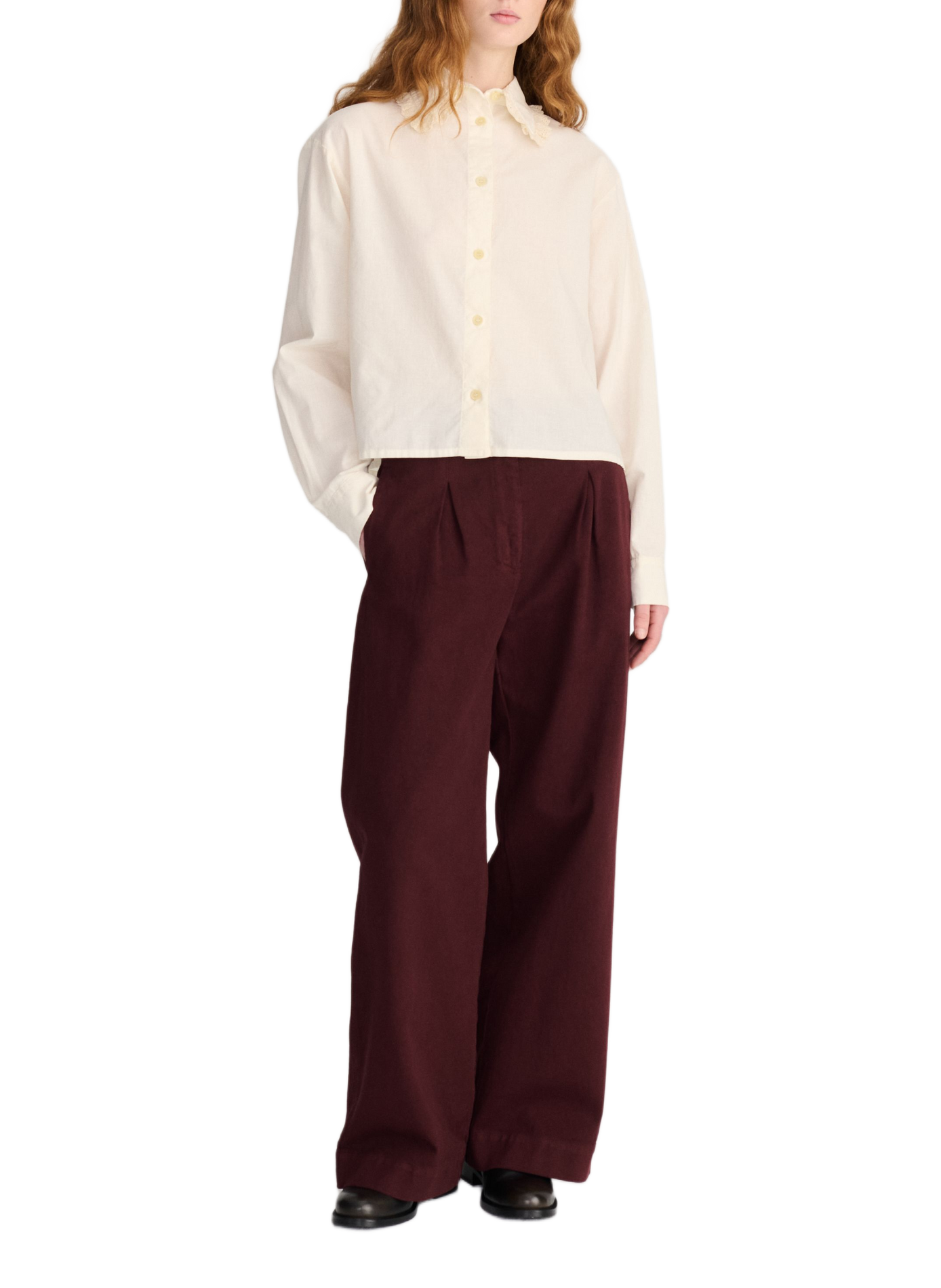 Pantalon ample taille haute uni BOBO CHOSES Brown