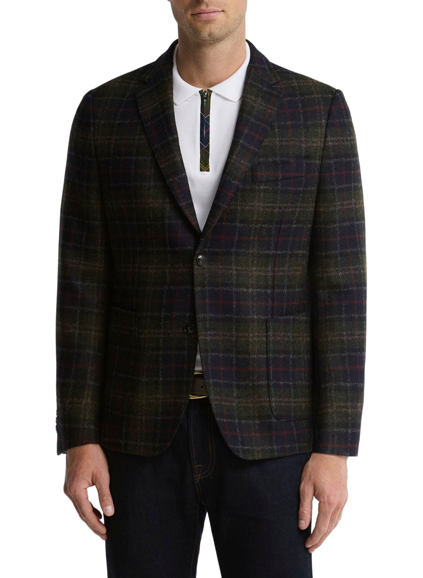 Gerade geschnittener karierter Blazer BARBOUR Mehrfarbig