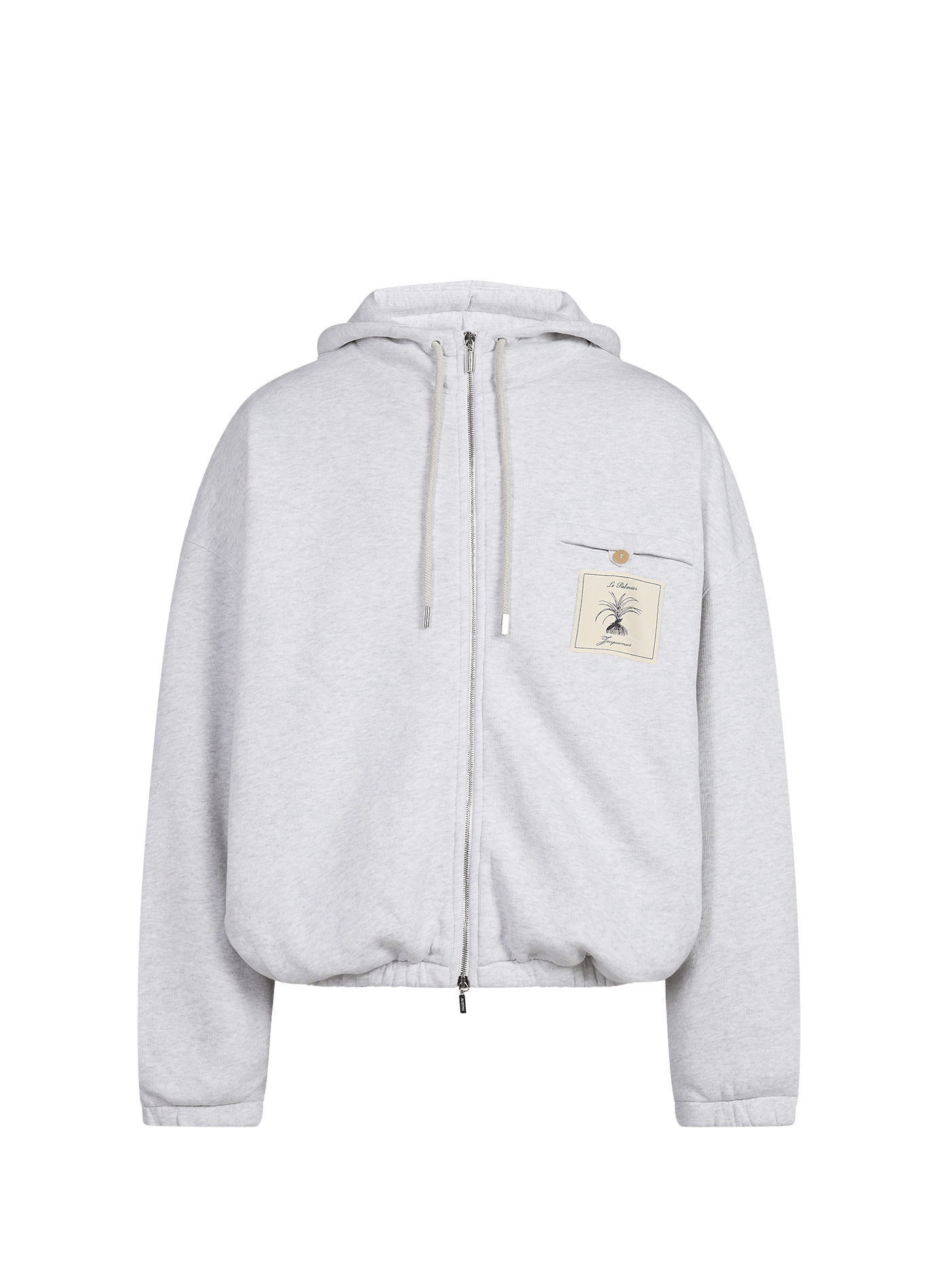 Ruime katoenen sweater met rits Torneo JACQUEMUS Grijs