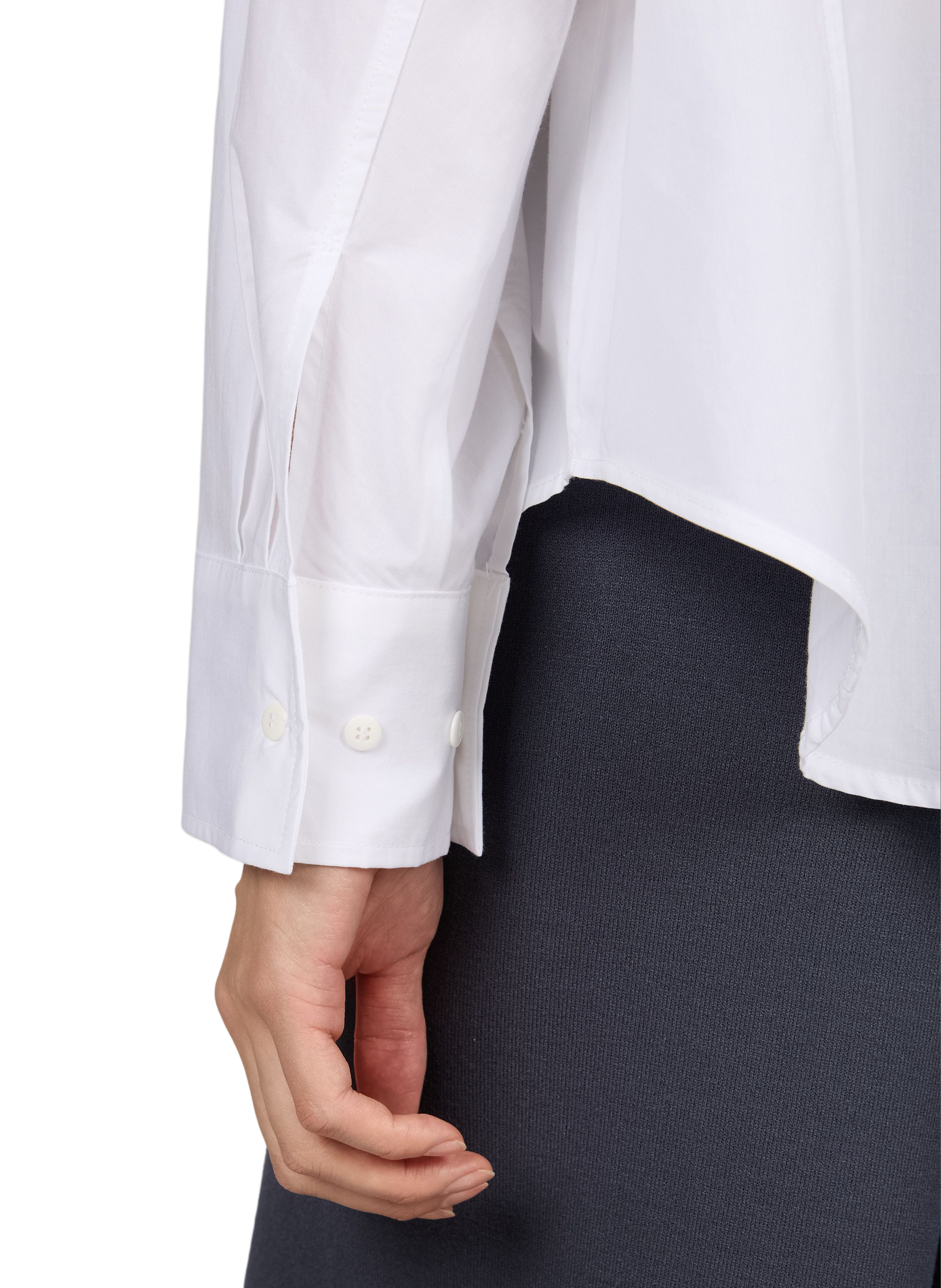 Oversize-Hemd Susana Selmina aus Baumwollmischung MSCH Weiss