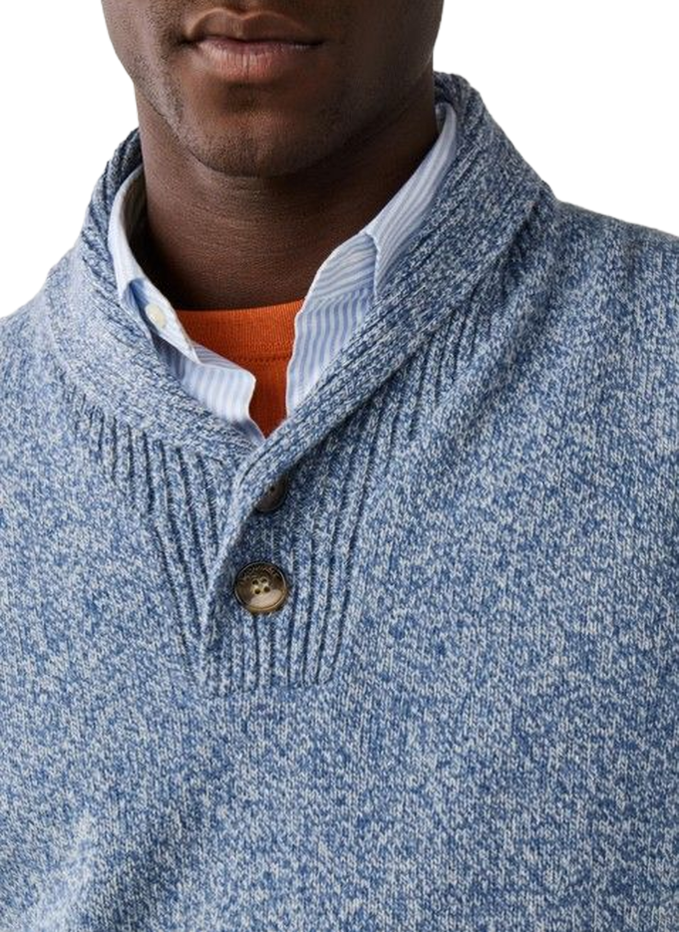 Wool shawl-collar jumper FACONNABLE Blue