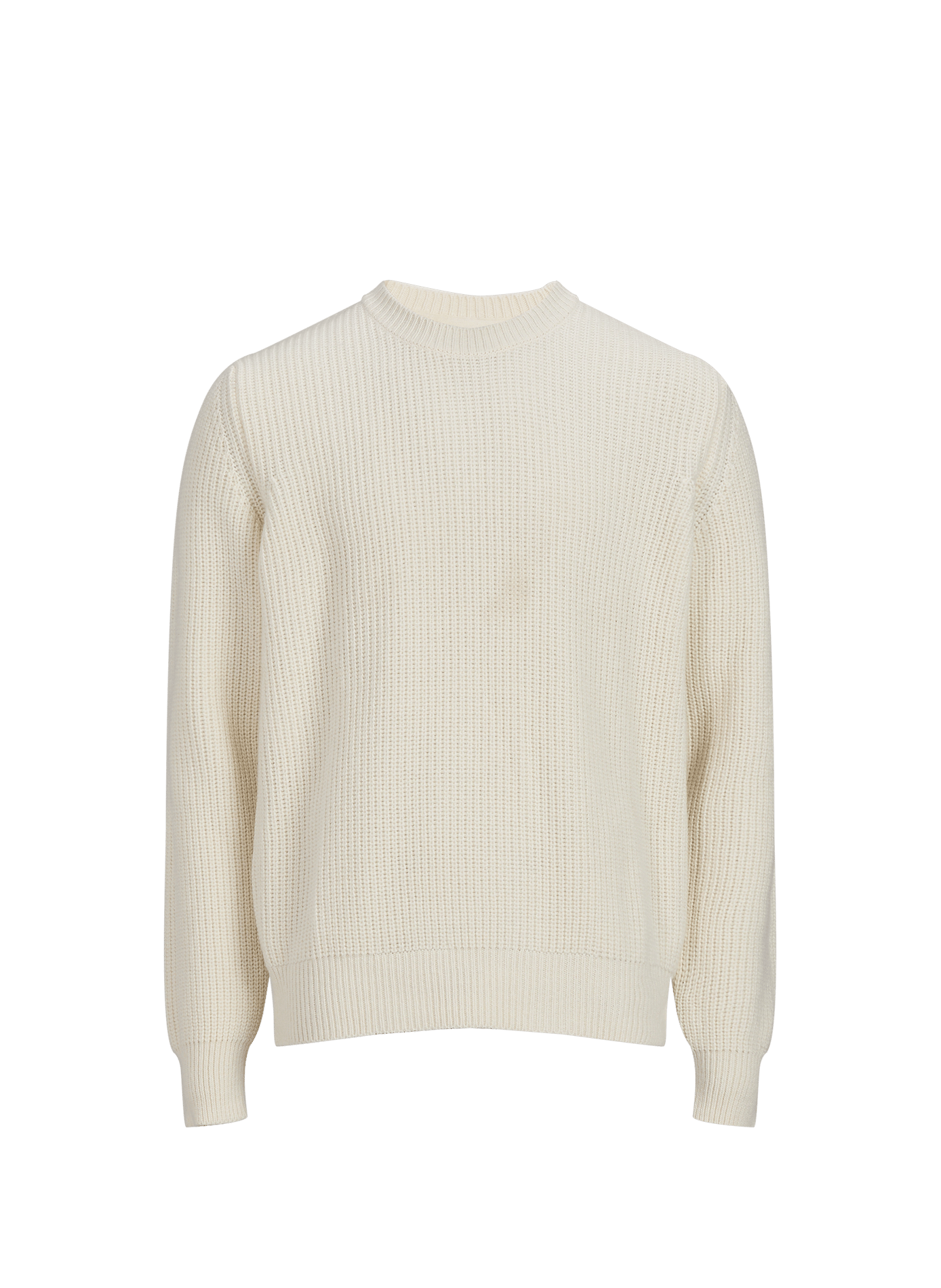 Straight-cut wool-blend knit sweater SEIDENSTICKER Beige