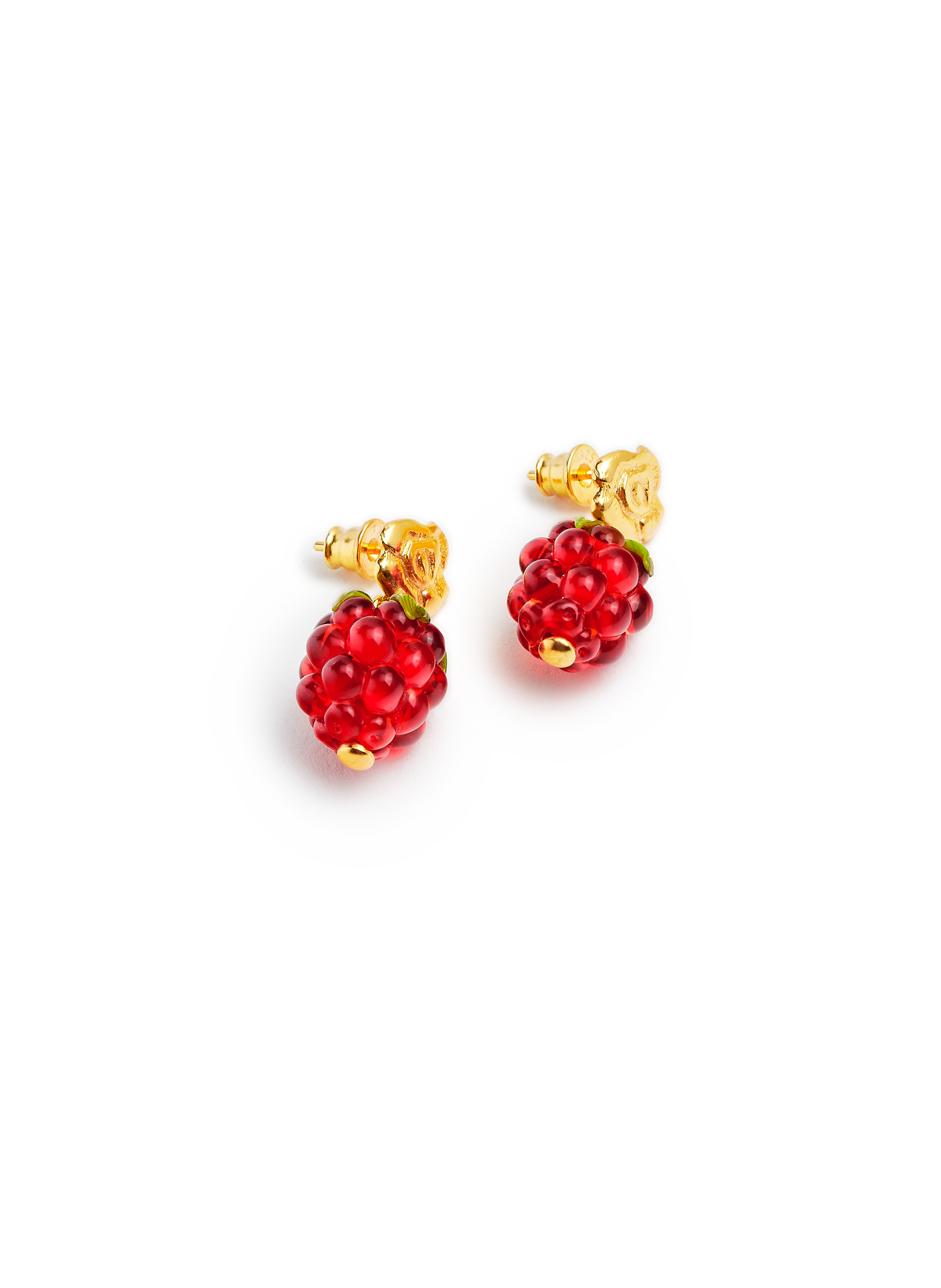 Boucles d'oreille Rose et Raisin