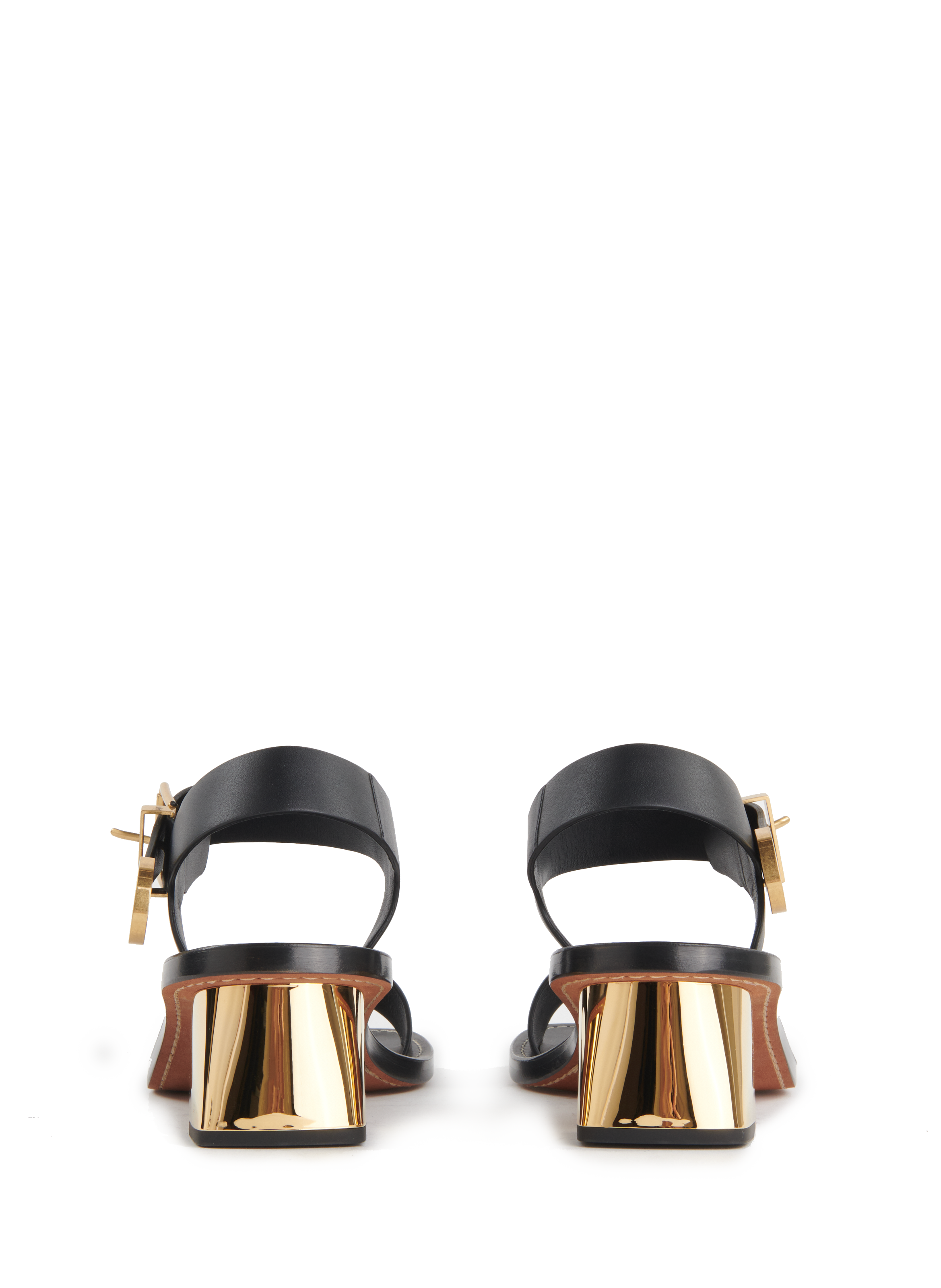 Heeled leather sandals  CHLOÉ Black