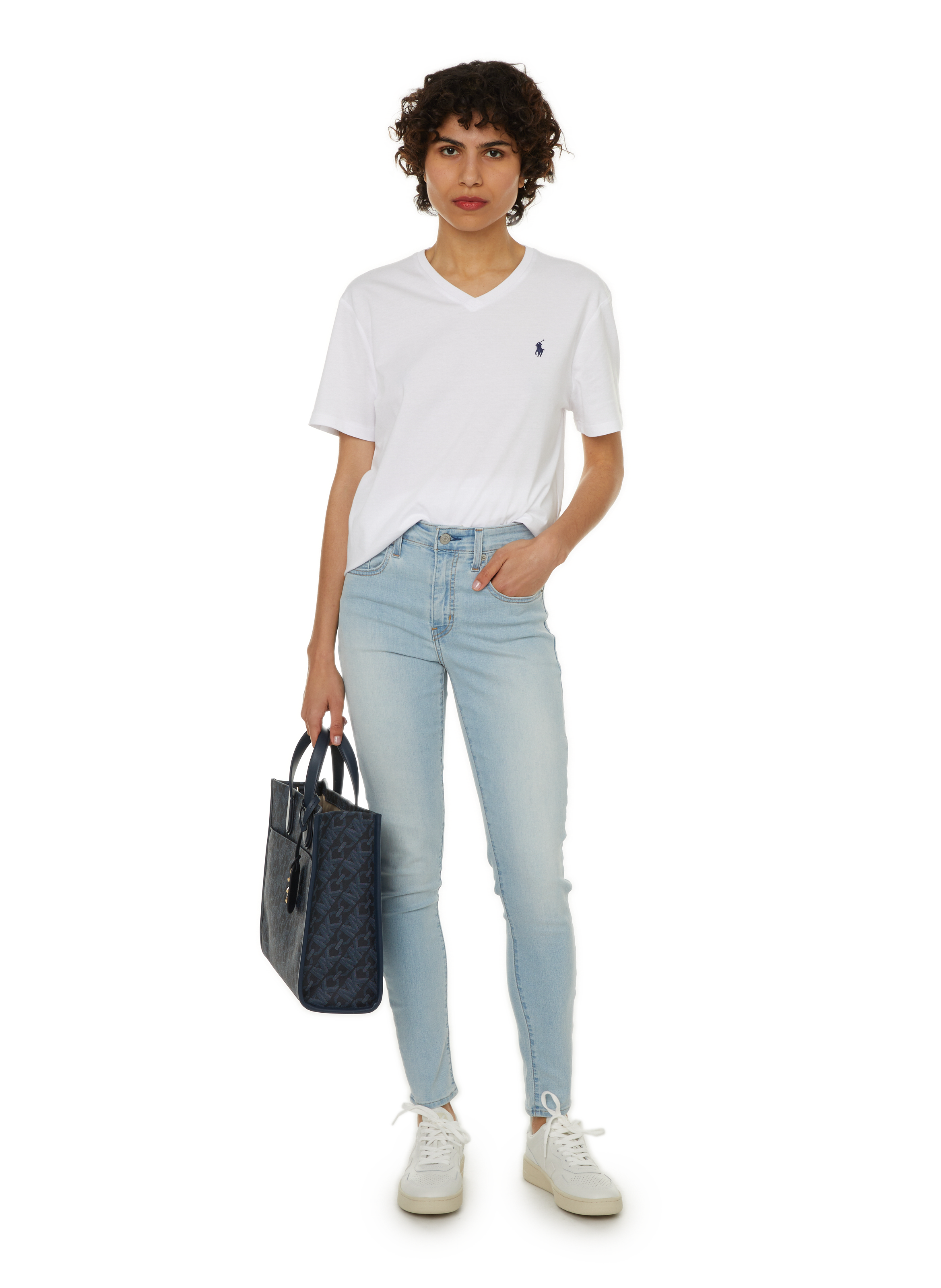 Baskets V-90 en cuir VEJA Blanc