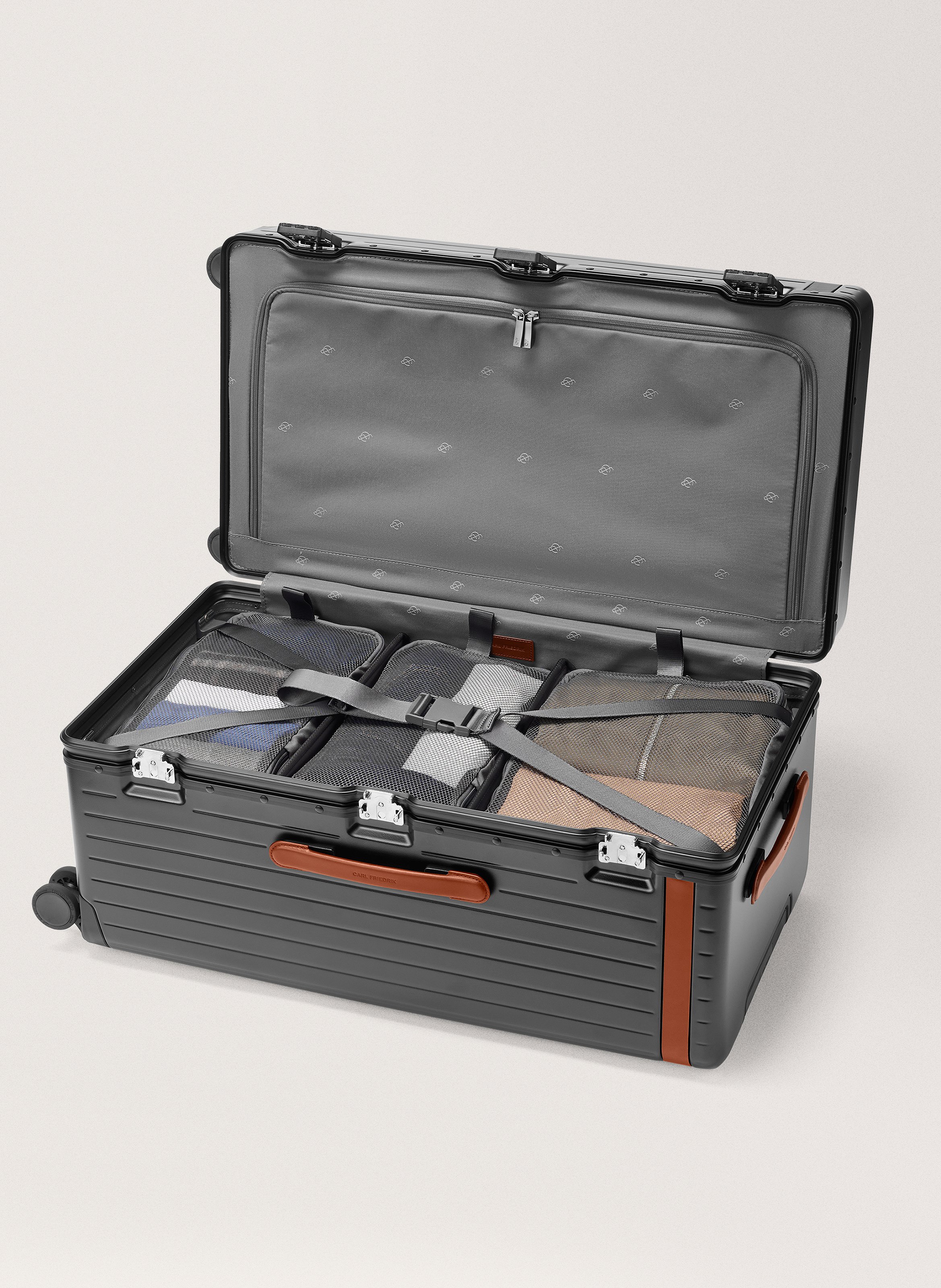 Valise 'trunk' en polycarbonate CARL FRIEDRIK Gris