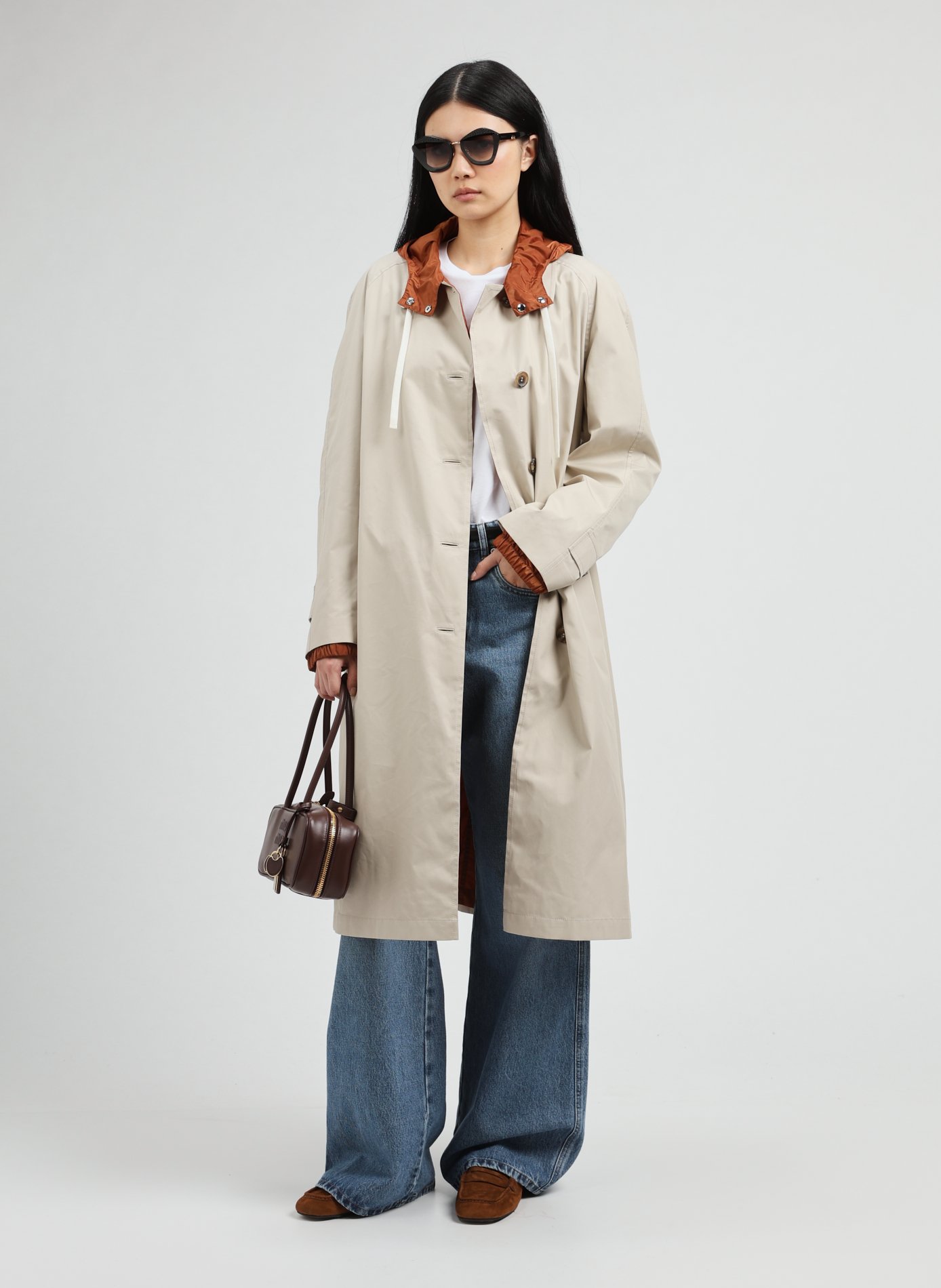 Sac à main en cuir MIU MIU Marron