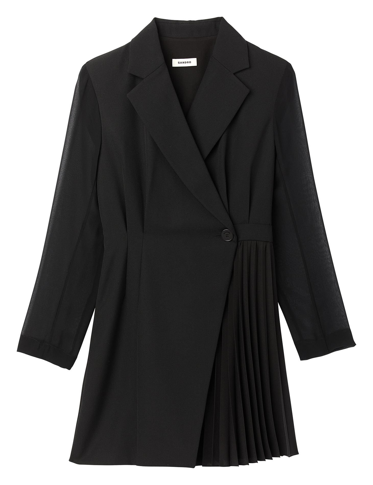 Robe courte col tailleur SANDRO Noir