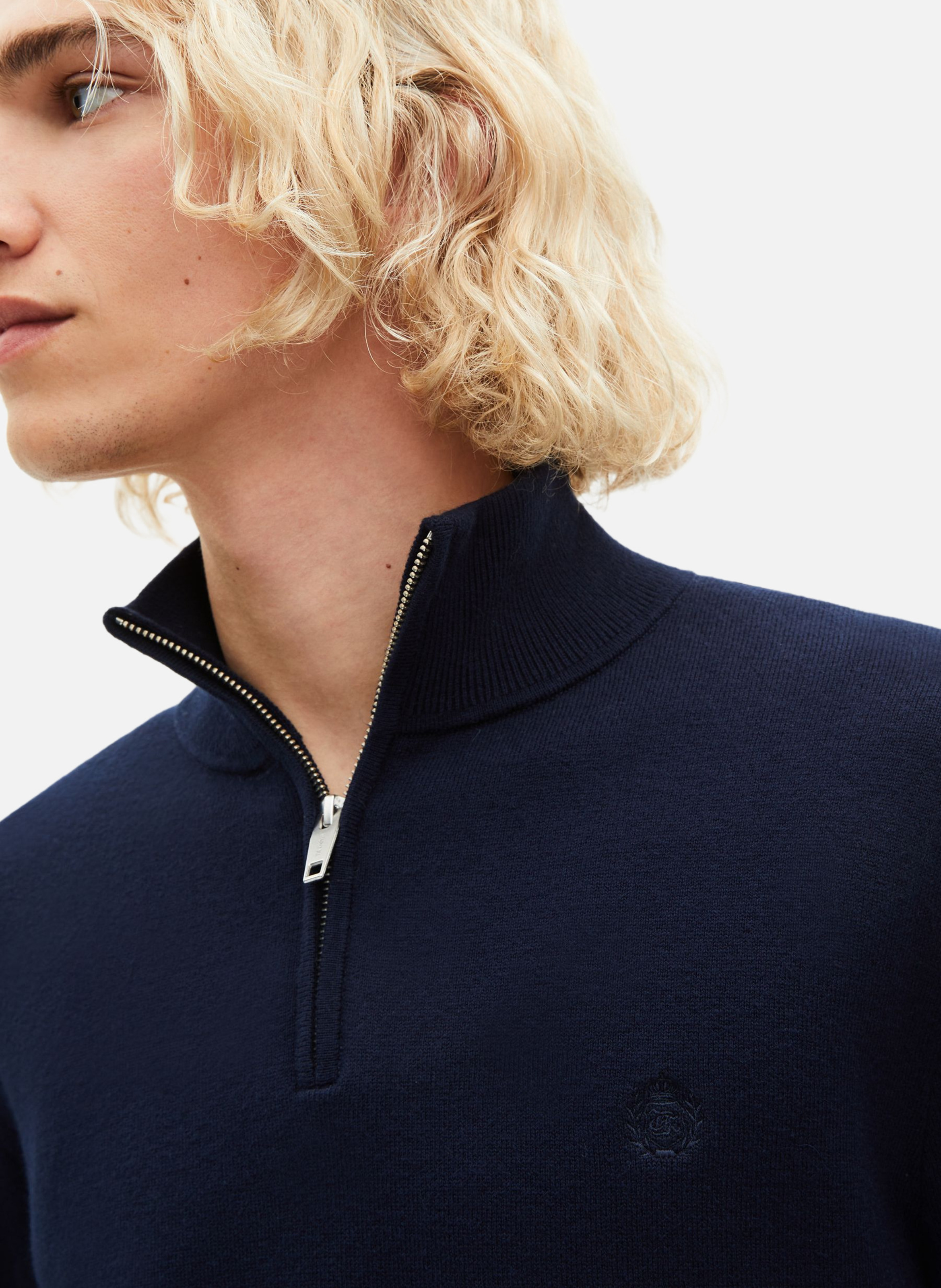 Pull col camionneur double face THE KOOPLES Bleu