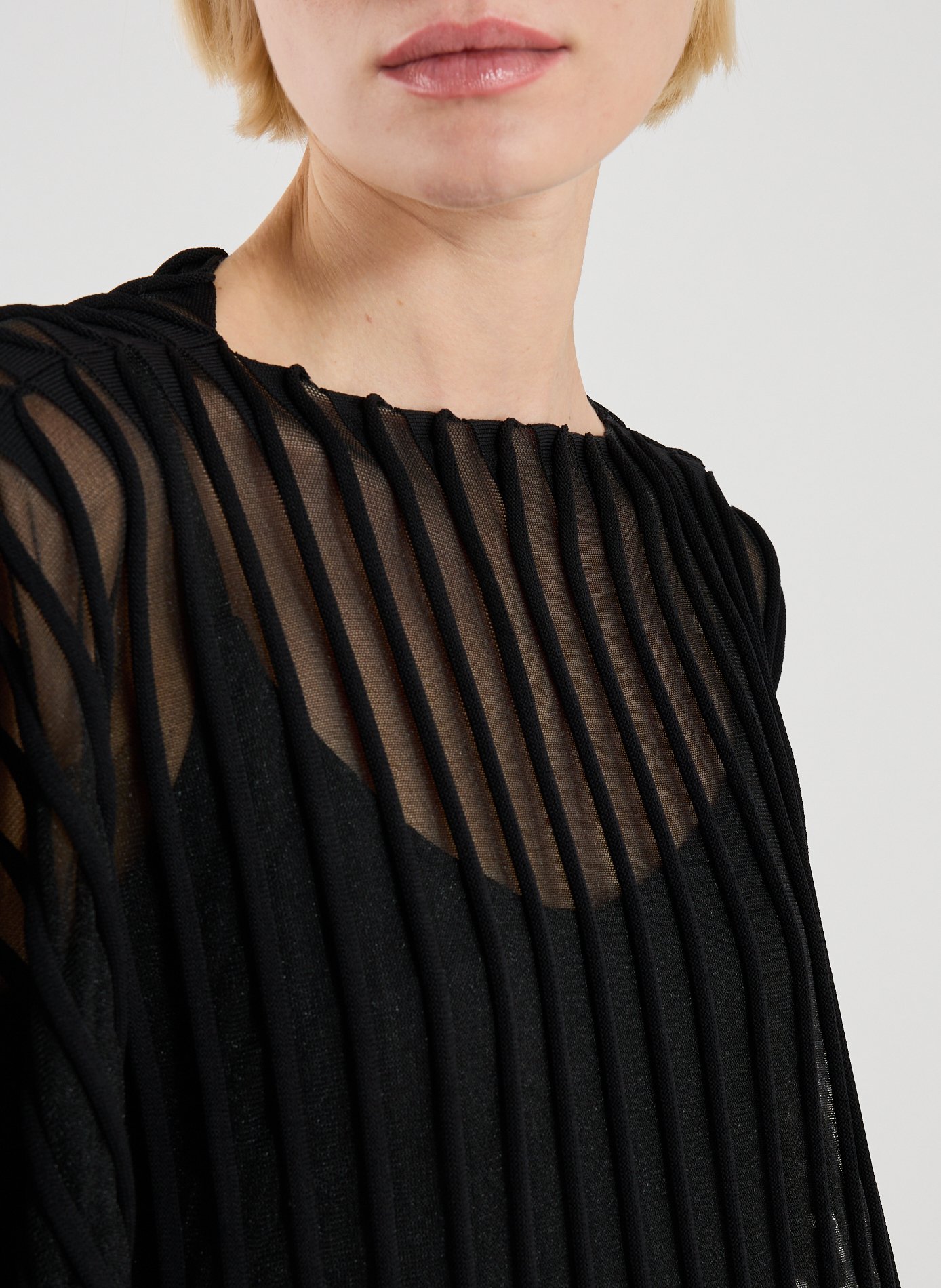 Cape à rayure ADOLFO DOMINGUEZ Noir