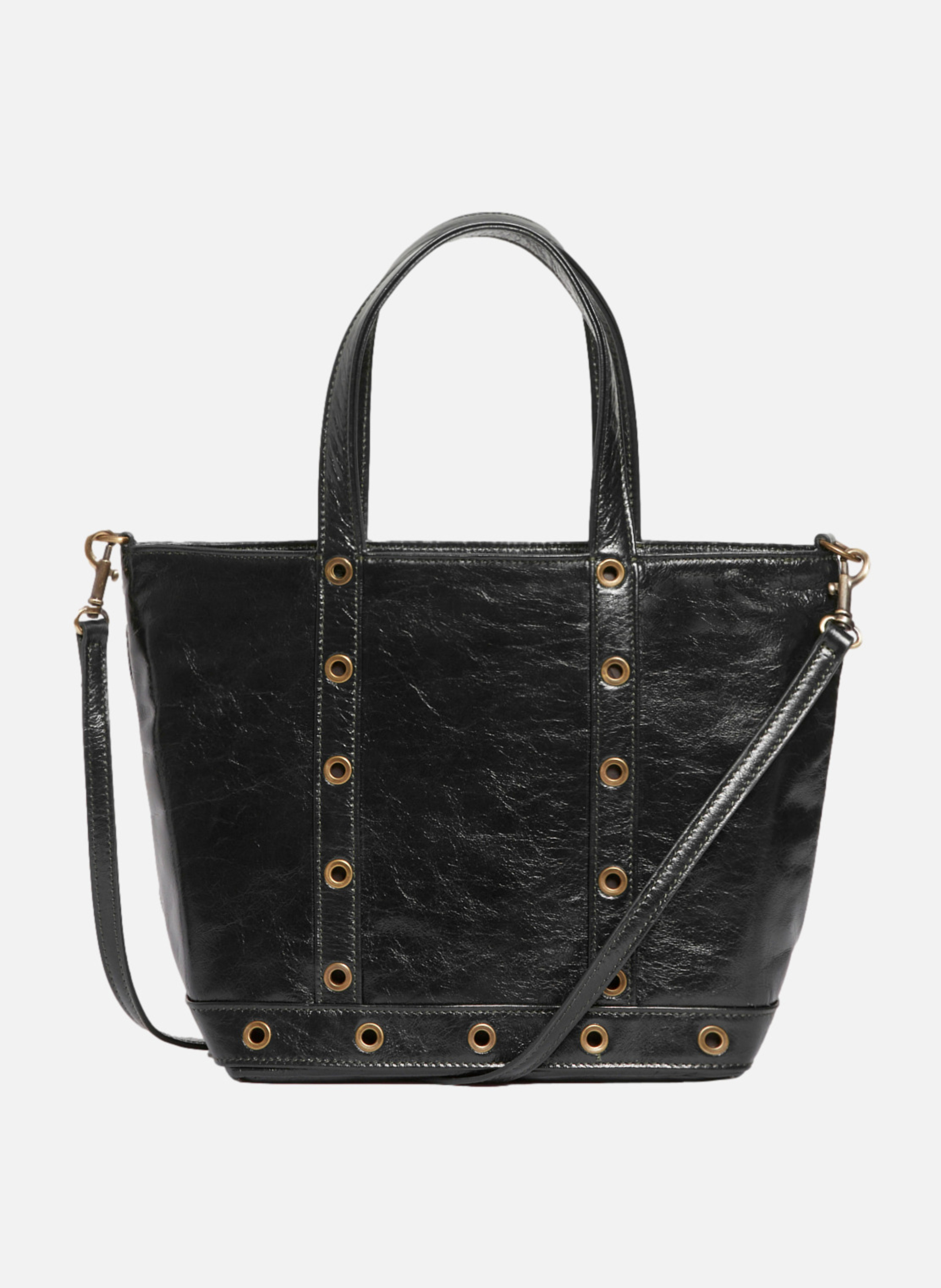 Cabas S en cuir Noir