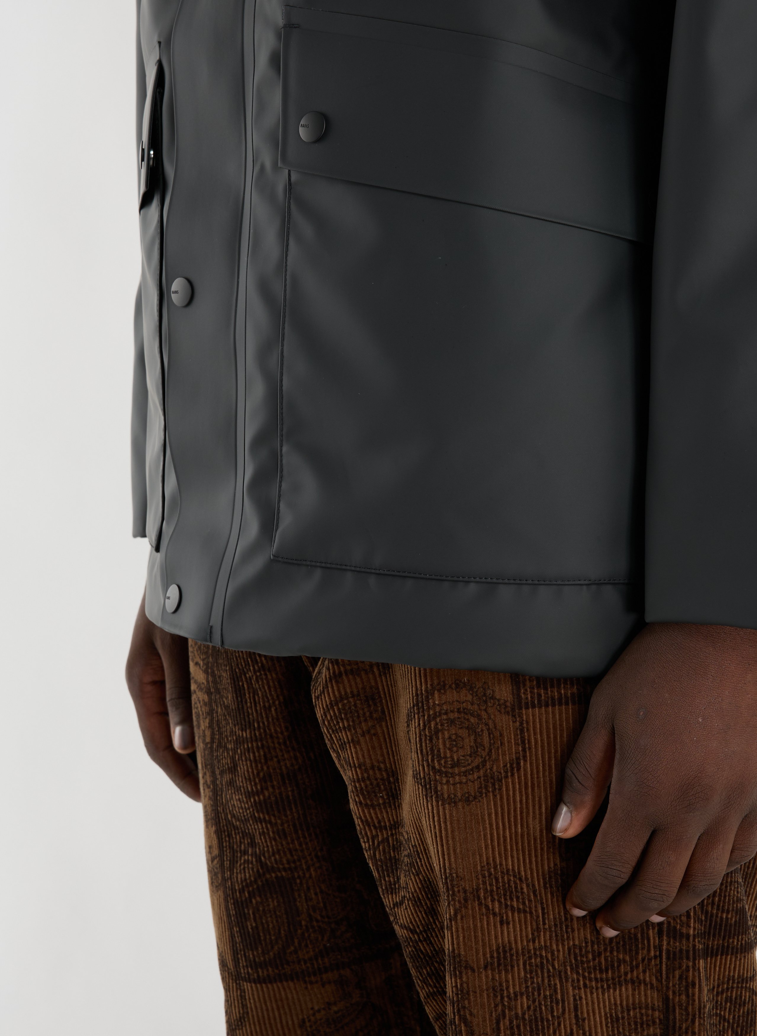 Straight hooded parka RAINS Black