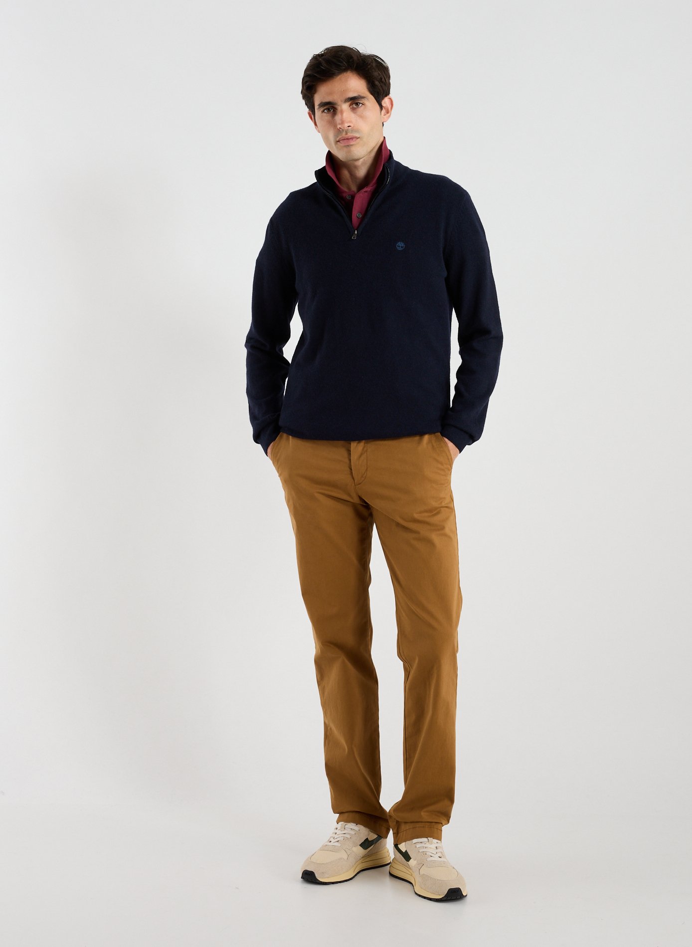 Funnel neck half-zip jumper TIMBERLAND Blue