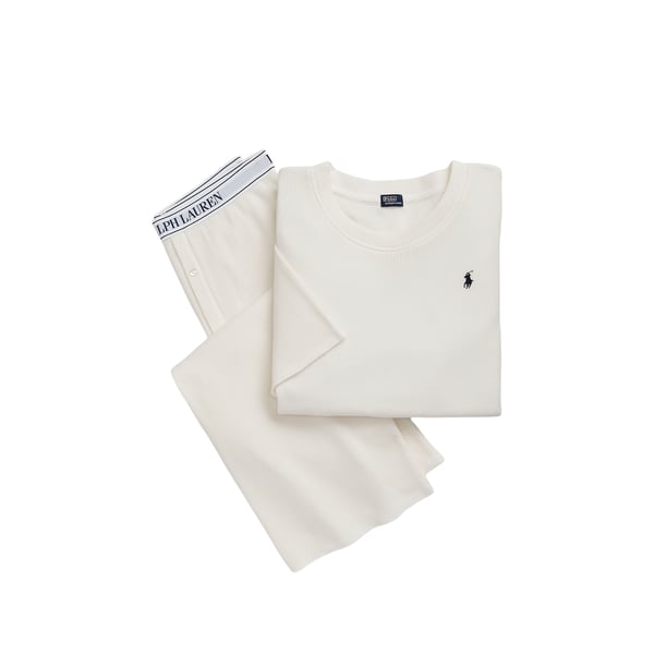 Polo Ensemble pyjama en coton gaufré mélangé
