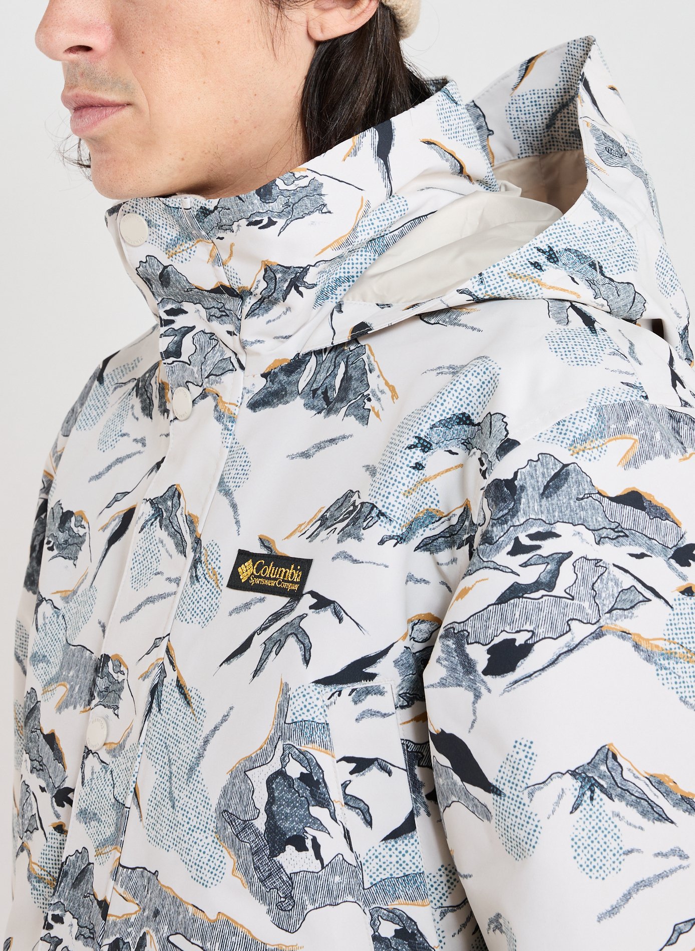 Printed parka COLUMBIA Brown
