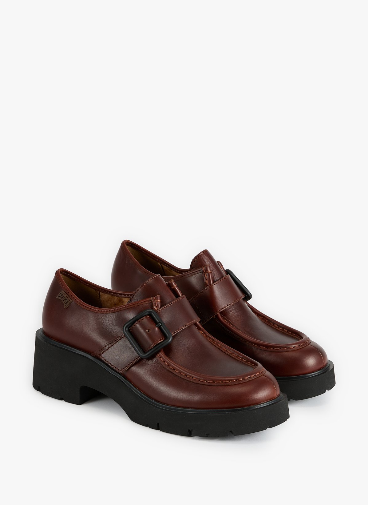 Camper Mocassins à talon en cuir