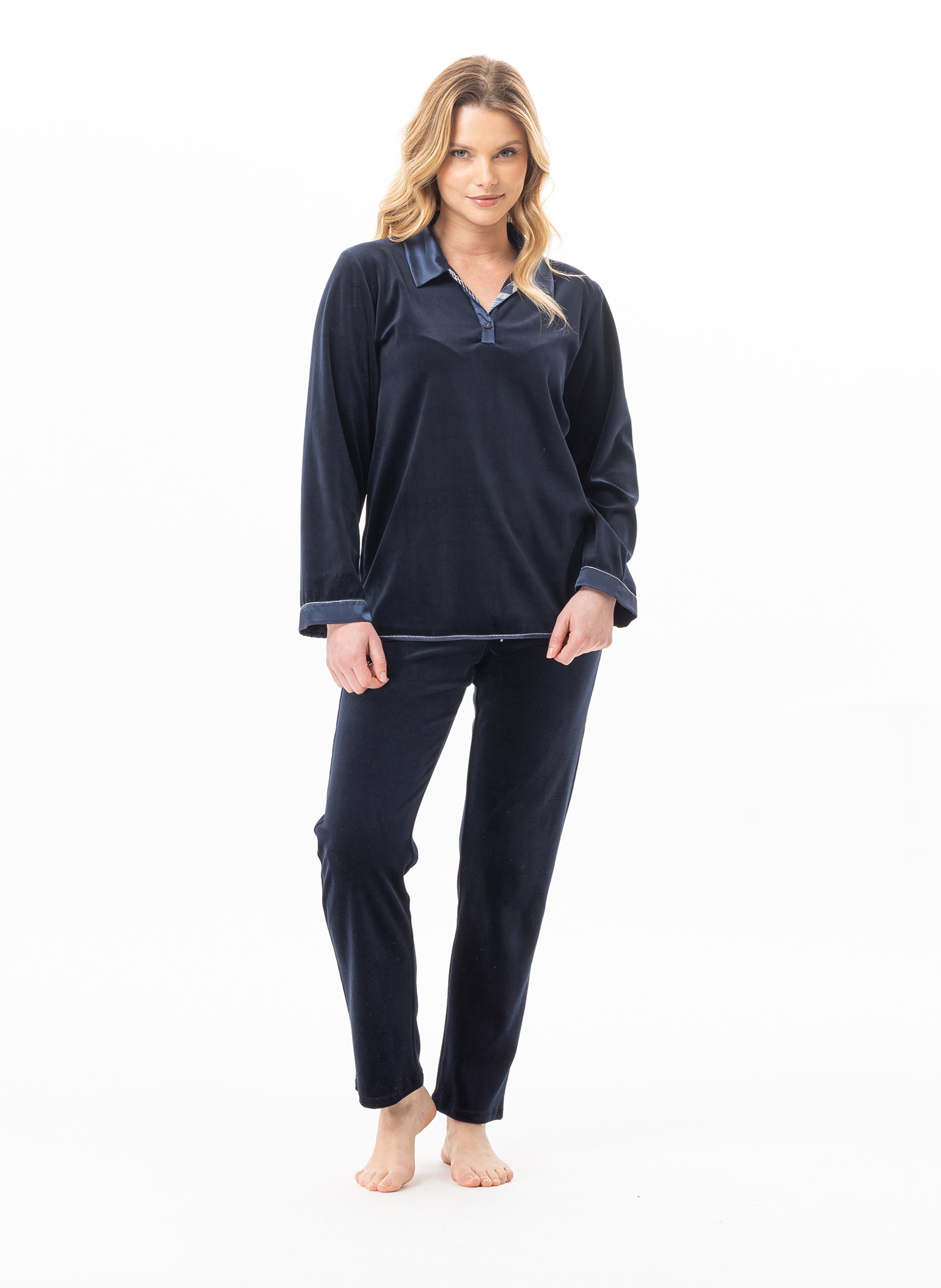 Pyjama en velours bradley 112 LE CHAT Bleu