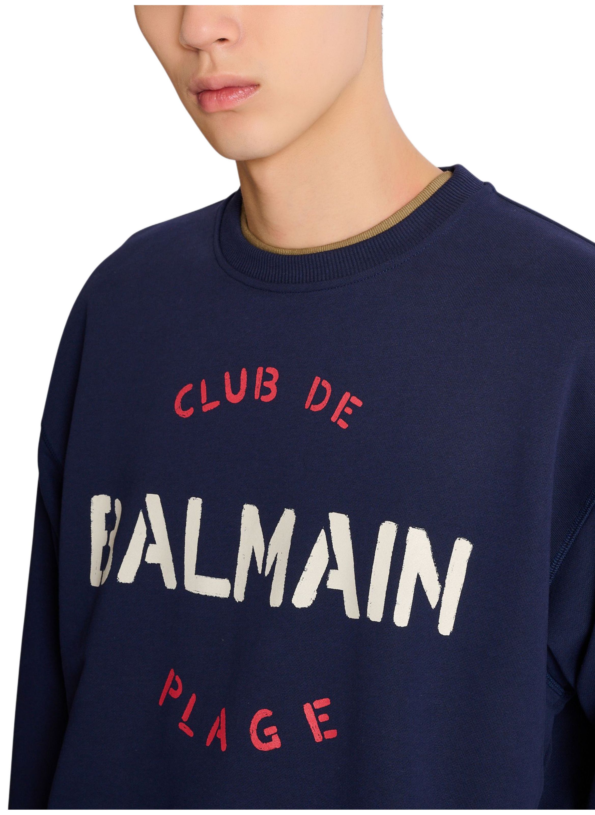 Sweat-shirt imprimé balmain club BALMAIN Bleu