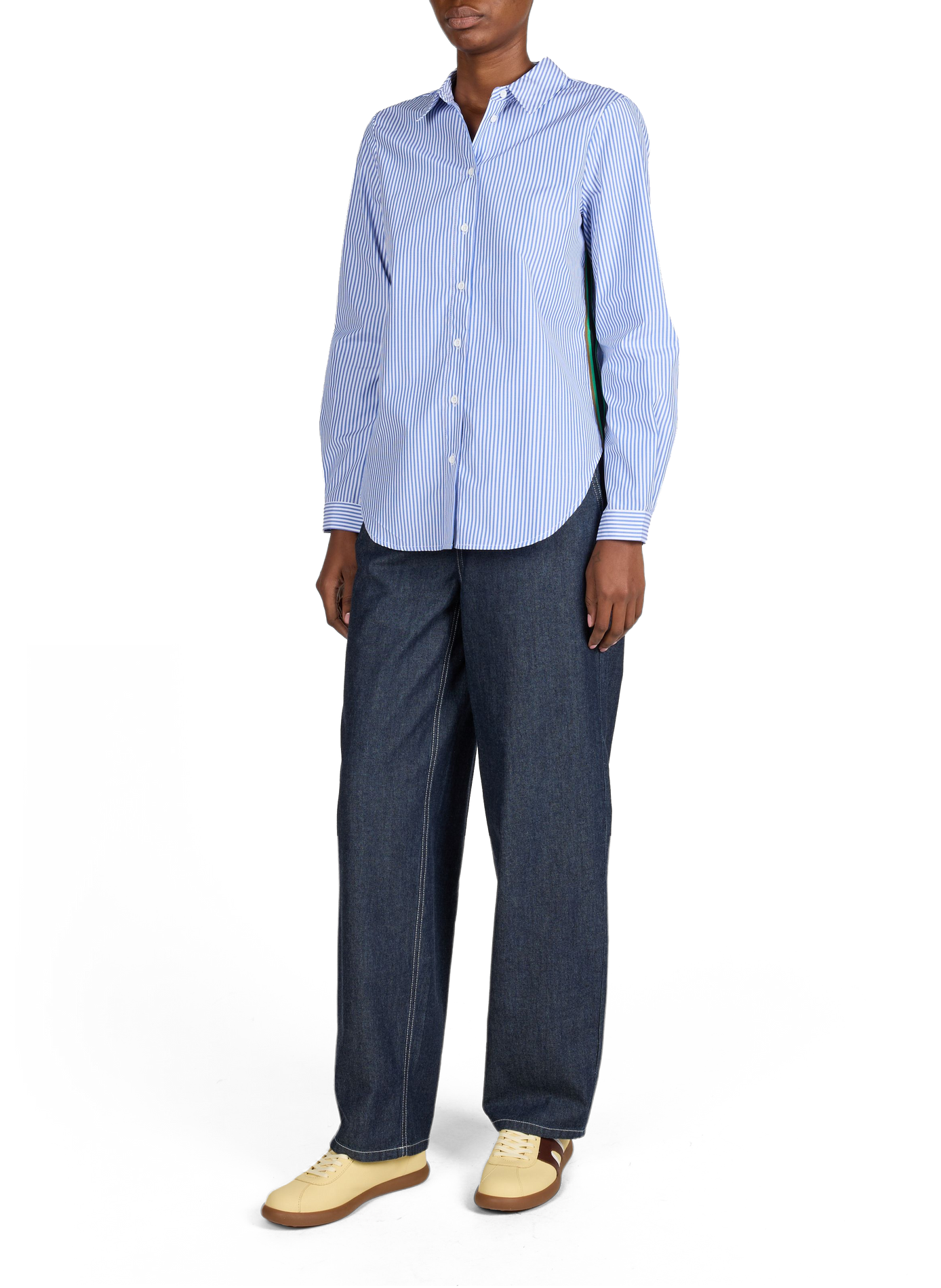 Classic Striped Shirt with Collar VILA Blue