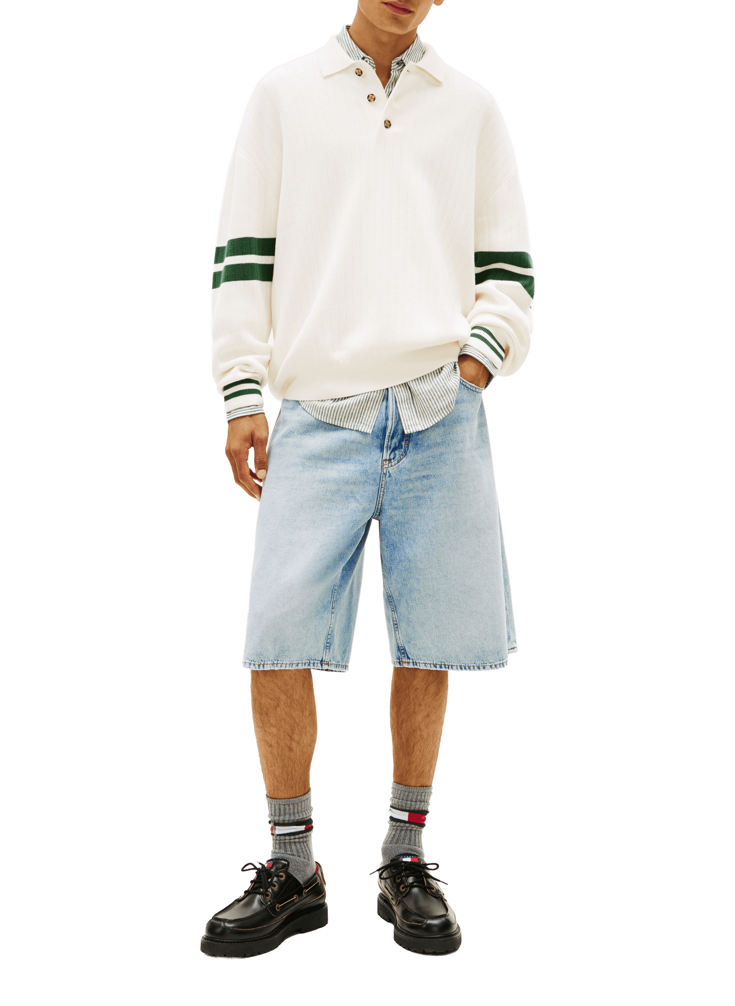 Striped cotton polo shirt TOMMY HILFIGER Beige