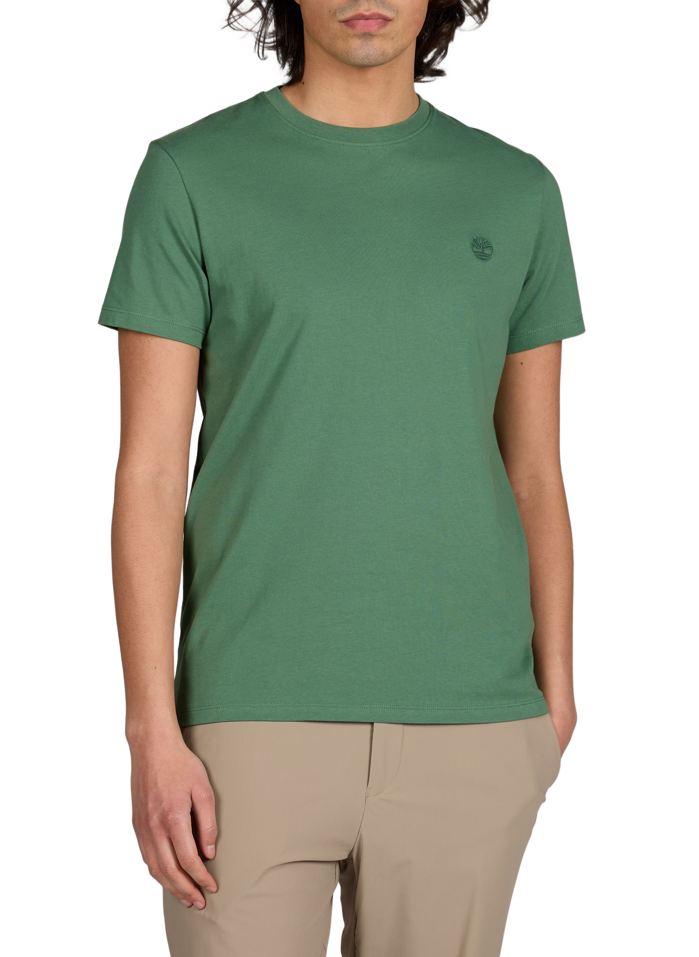 T-shirt slim en coton TIMBERLAND Vert