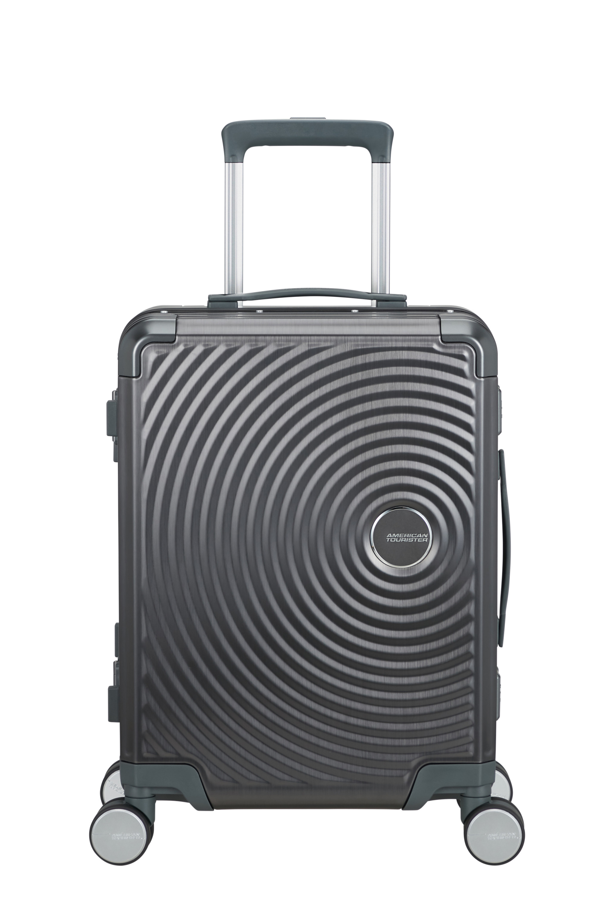 Soundbox alu valise 4 roues taille s AMERICAN TOURISTER Gris