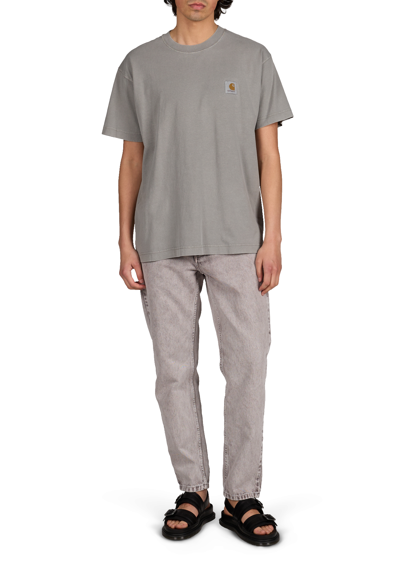 T-shirt col rond en coton CARHARTT WIP Gris