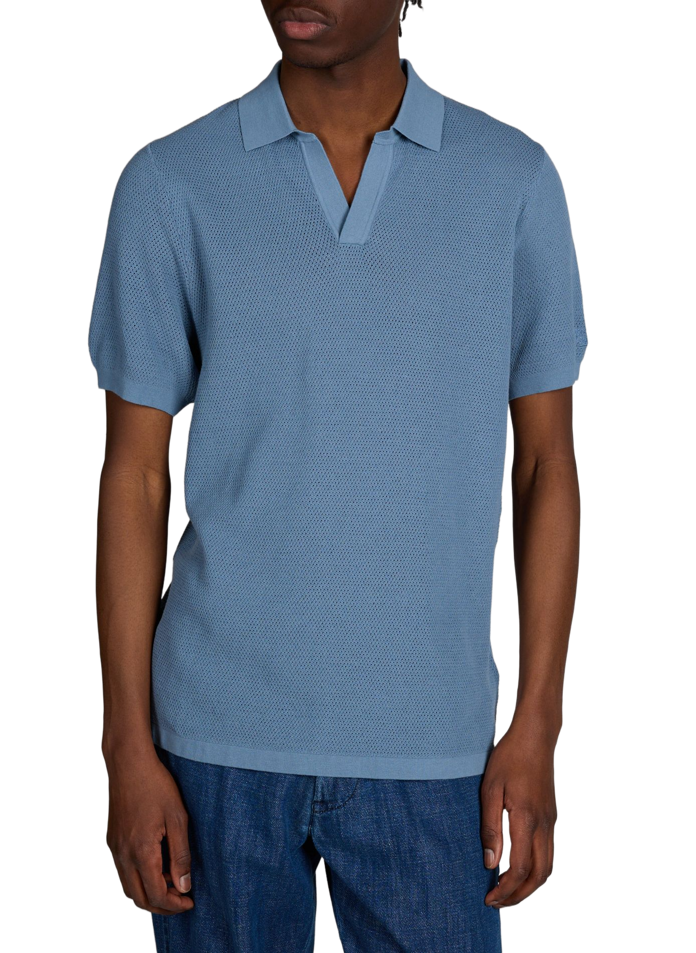 Sloan Mesh Buttonless Cardigan MC2 SAINT BARTH Blue