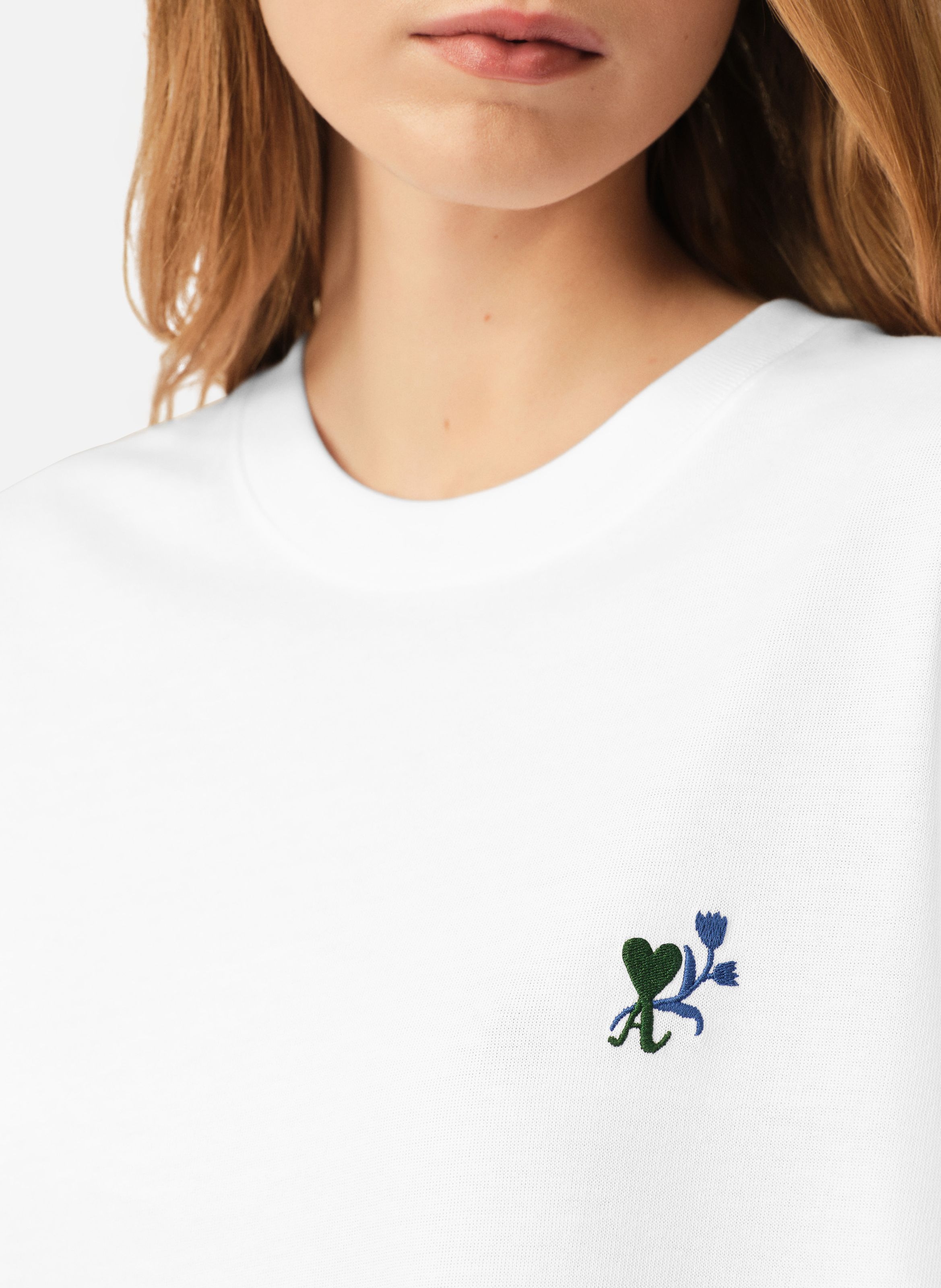 T-shirt ami de coeur tulipe unisexe en coton AMI PARIS Blanc