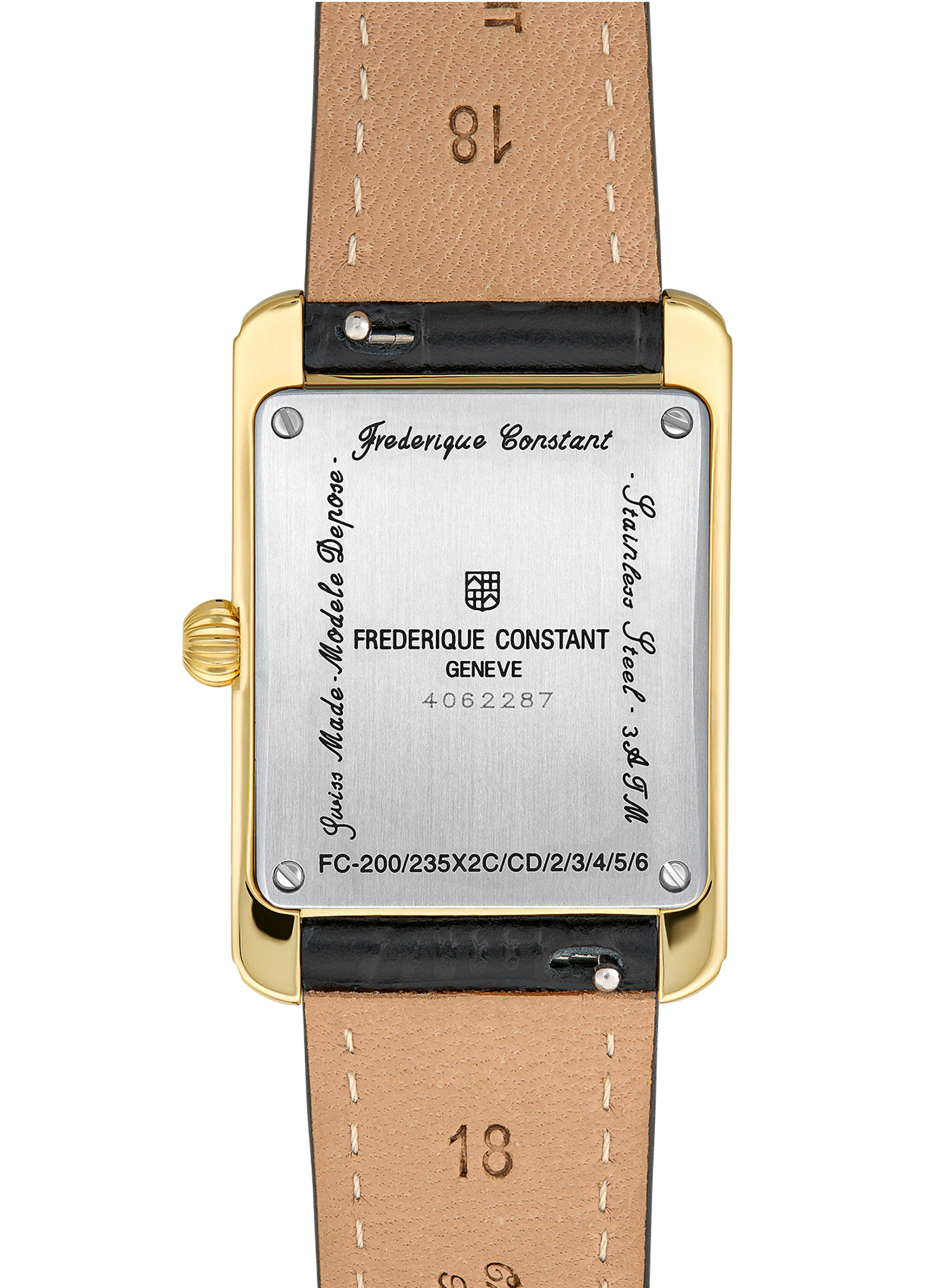 Montre quartz en cuir de veau FREDERIQUE CONSTANT Blanc