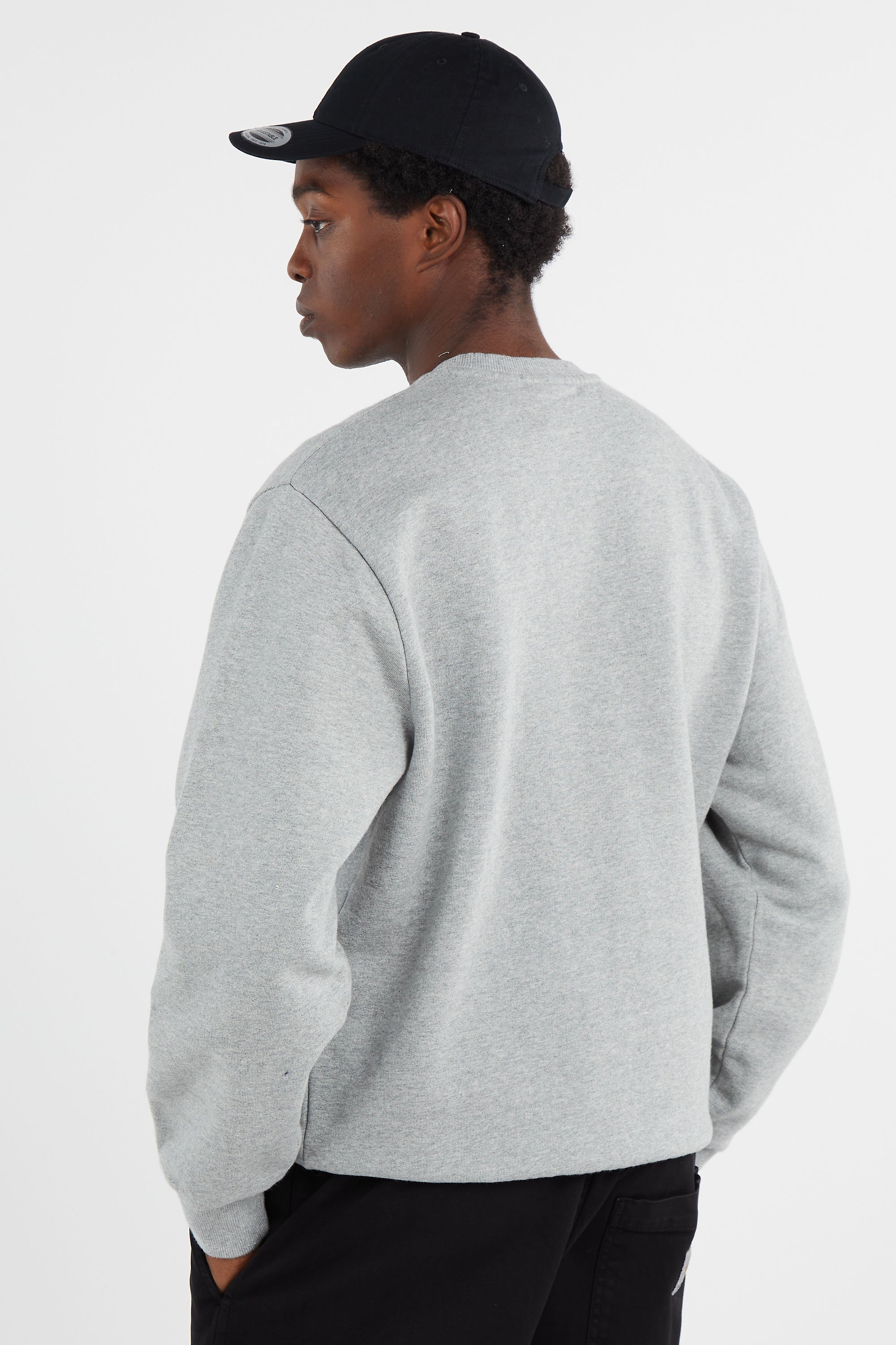 Sweatshirt script embroidery sweat CARHARTT WIP Gris