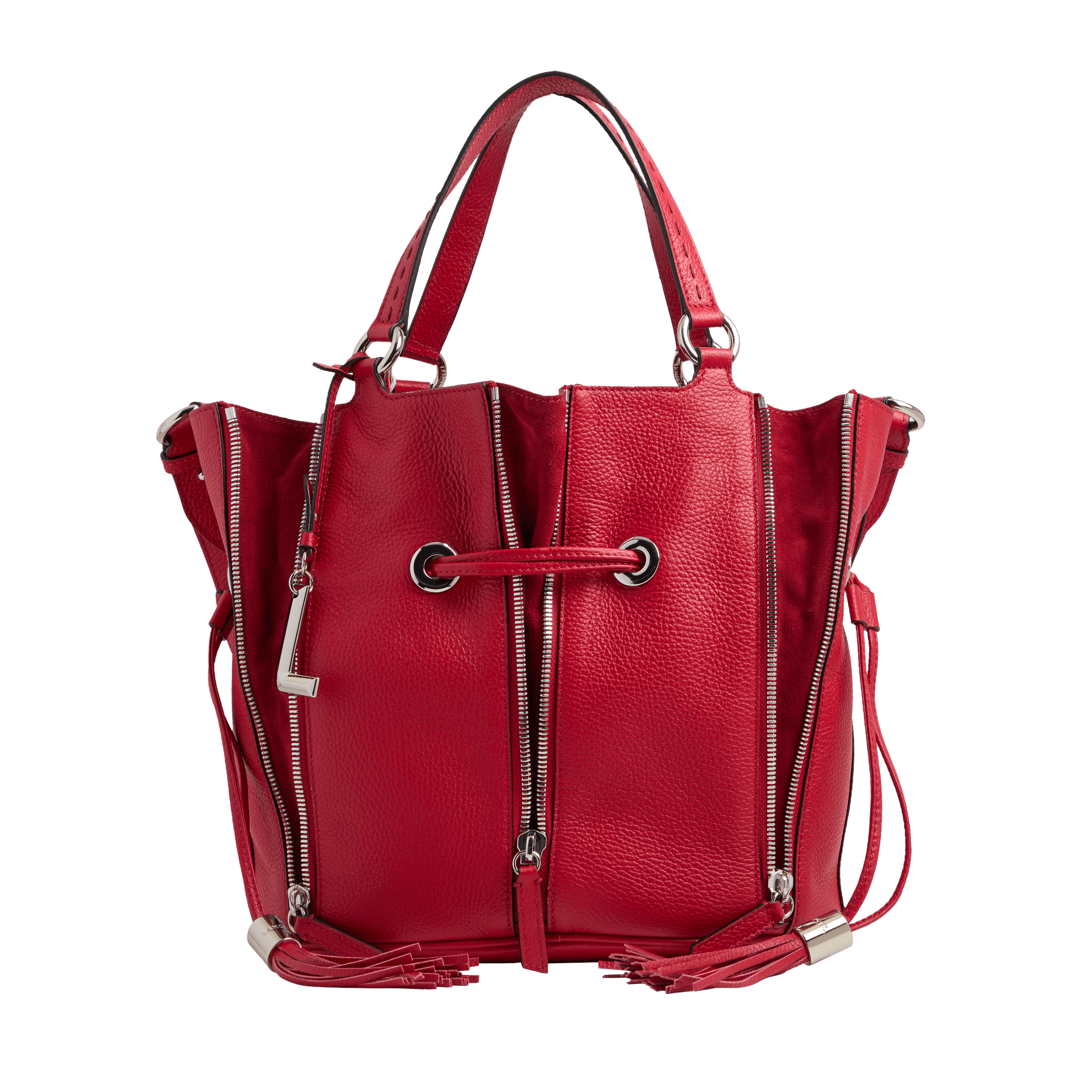 Handtas eerste flirt capsule 150 jaar in kalfsleer LANCEL Rood