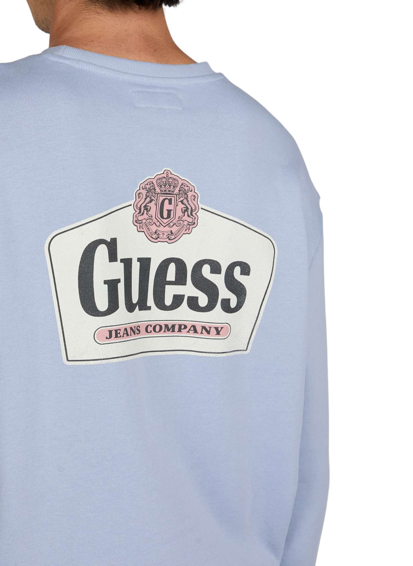 Gerader Baumwoll-Sweater GUESS Violett