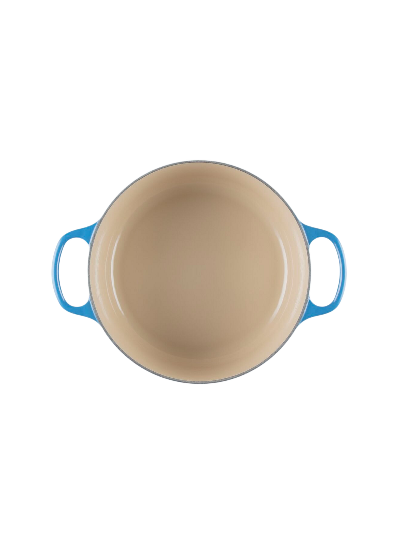 Runde emaillierte Gusseisen-Cocotte LE CREUSET Blau