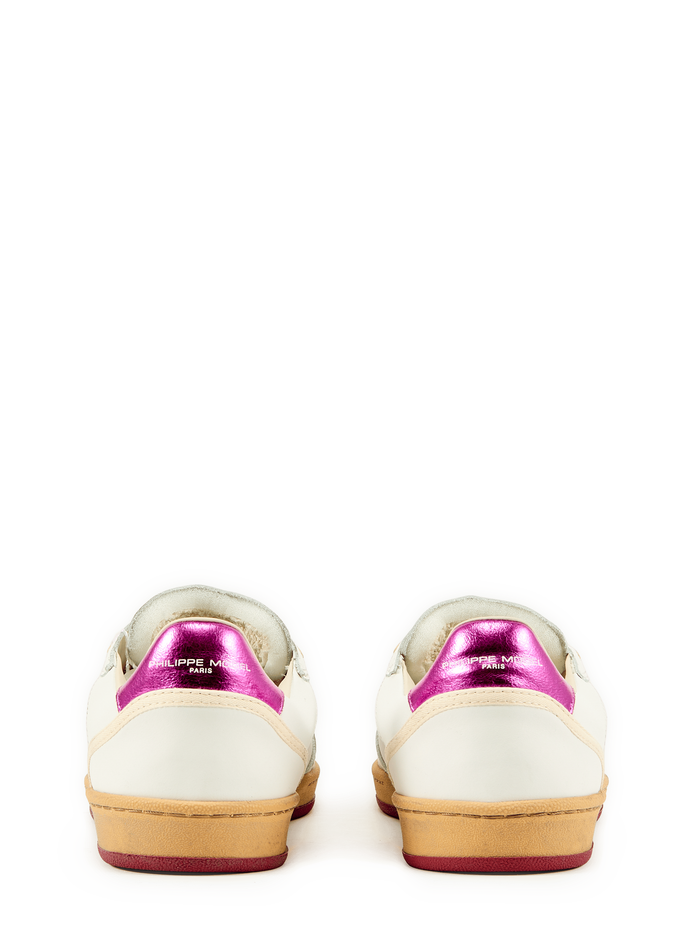 Baskets basses en cuir mélangé PHILIPPE MODEL Blanc