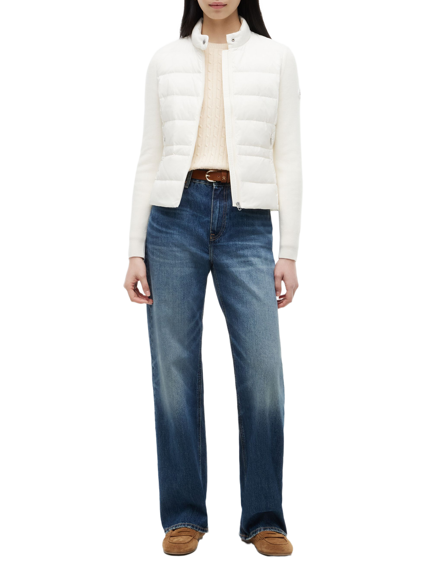 High-neck jacket TOMMY HILFIGER White