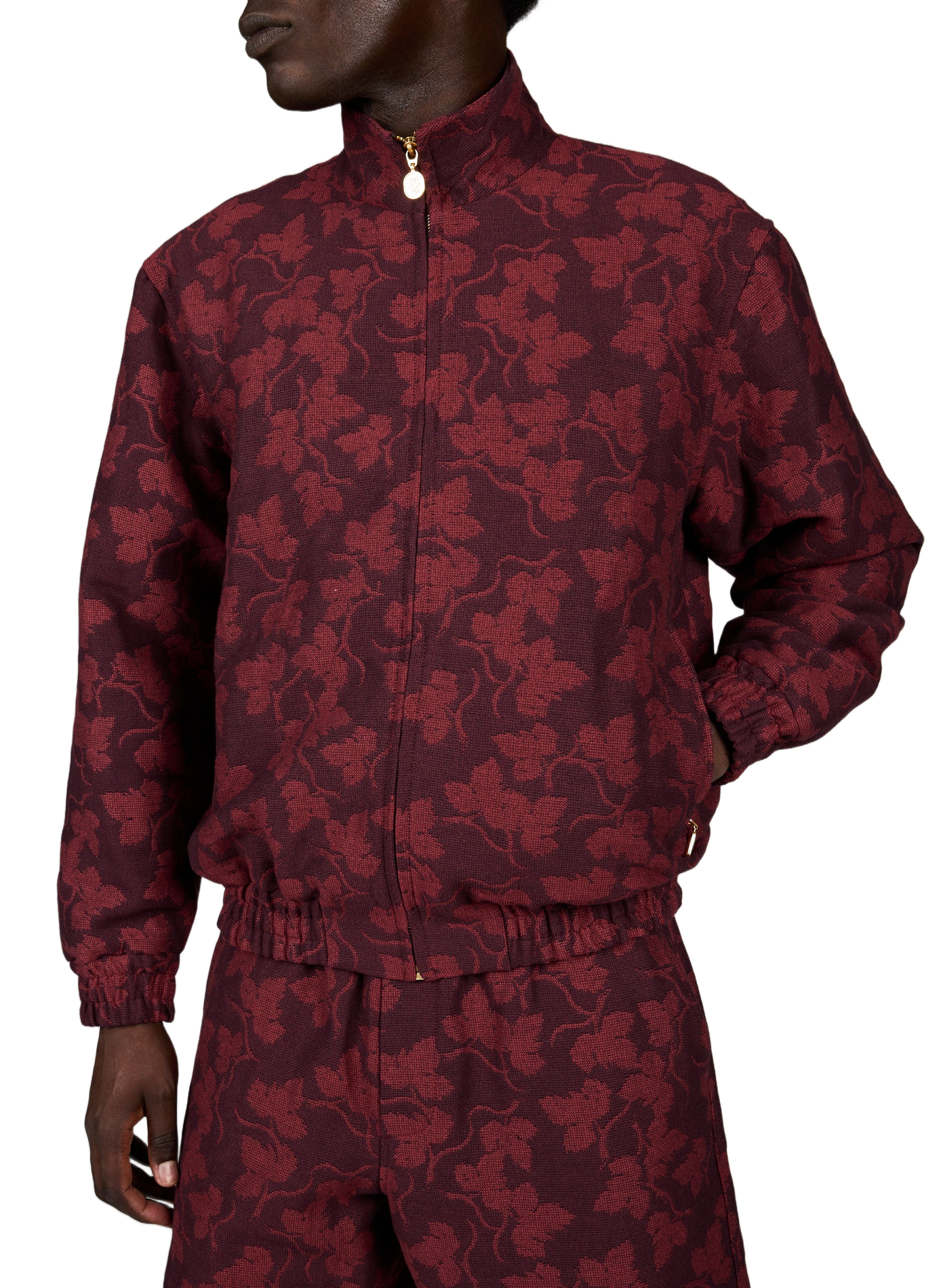 Veste survêtement Feuille de Vigne en coton mélangé DROLE DE MONSIEUR Rouge
