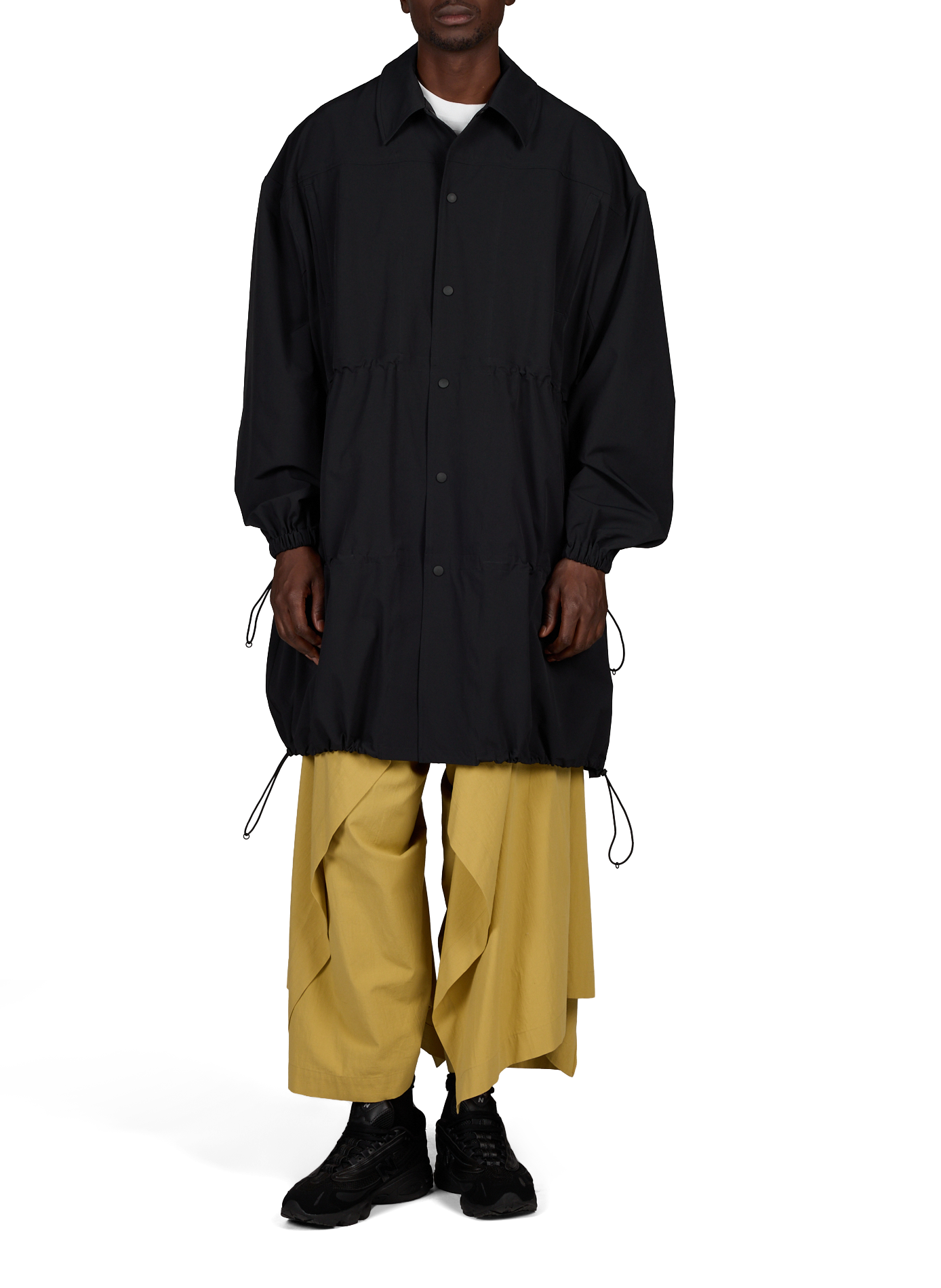 Wide-leg pants with cotton panel ISSEY MIYAKE Beige