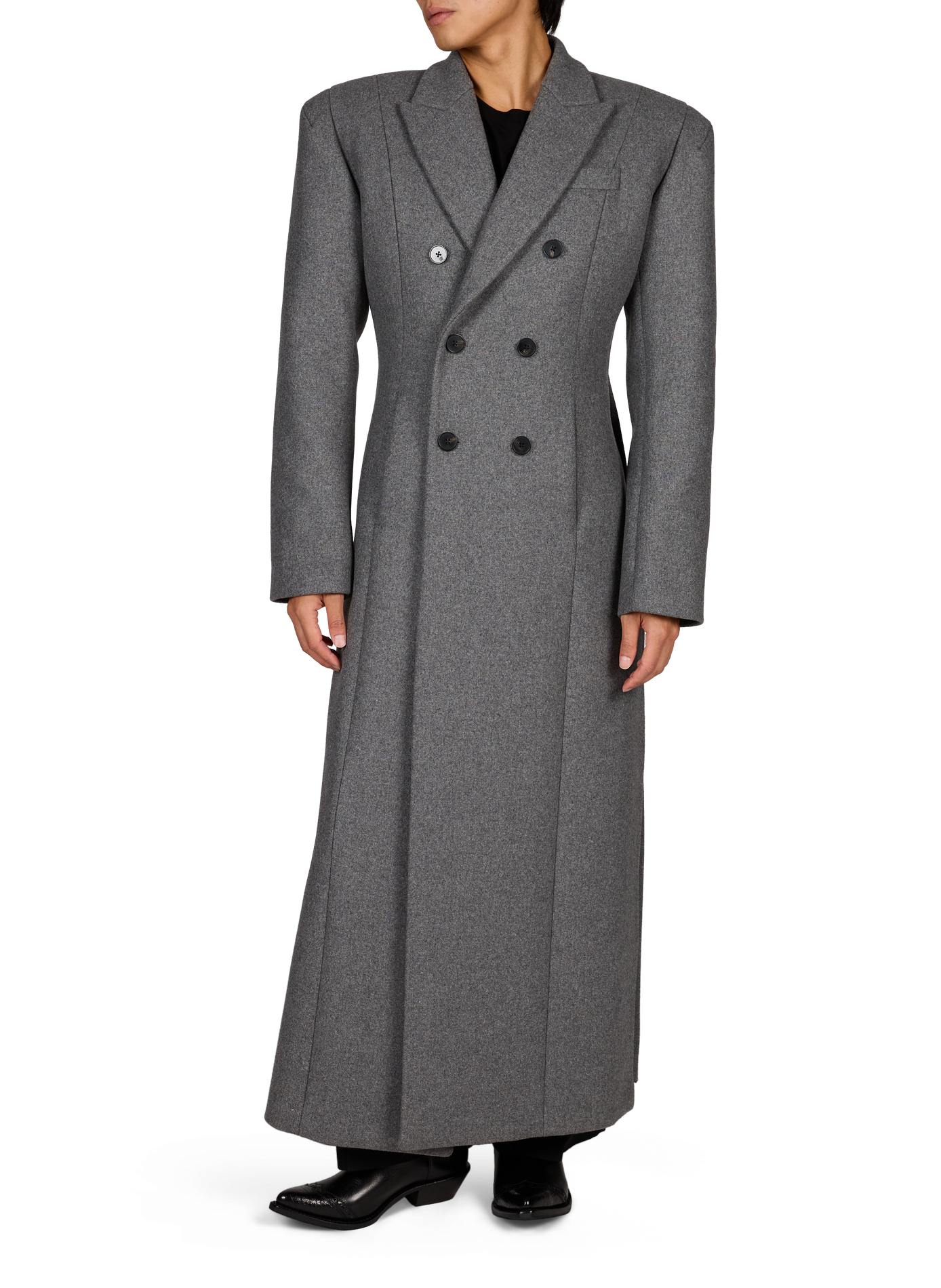 Long wool-blend coat LOUIS GABRIEL NOUCHI Grey