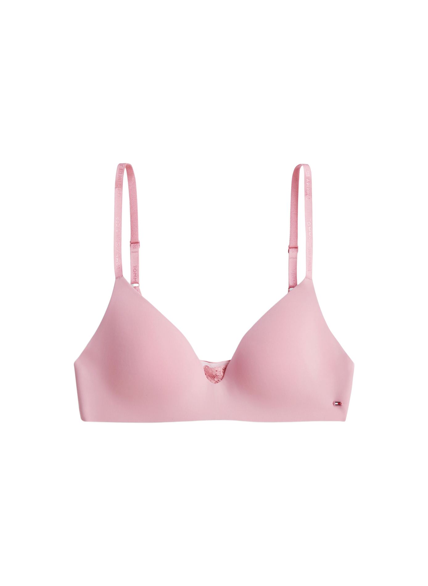 Plain triangle bra with lace detail TOMMY HILFIGER Pink