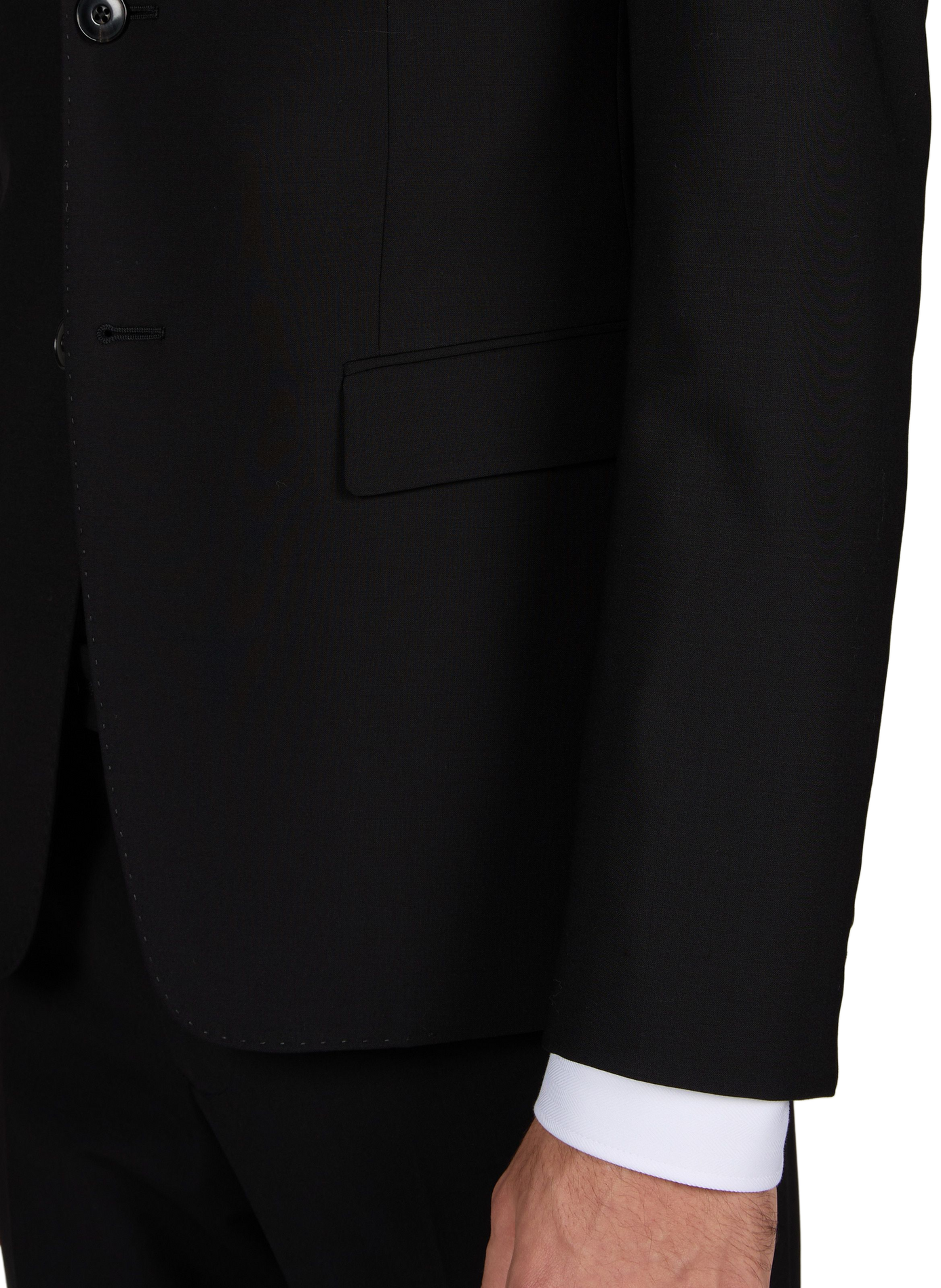 Gerader Wollblazer EMPORIO ARMANI Schwarz